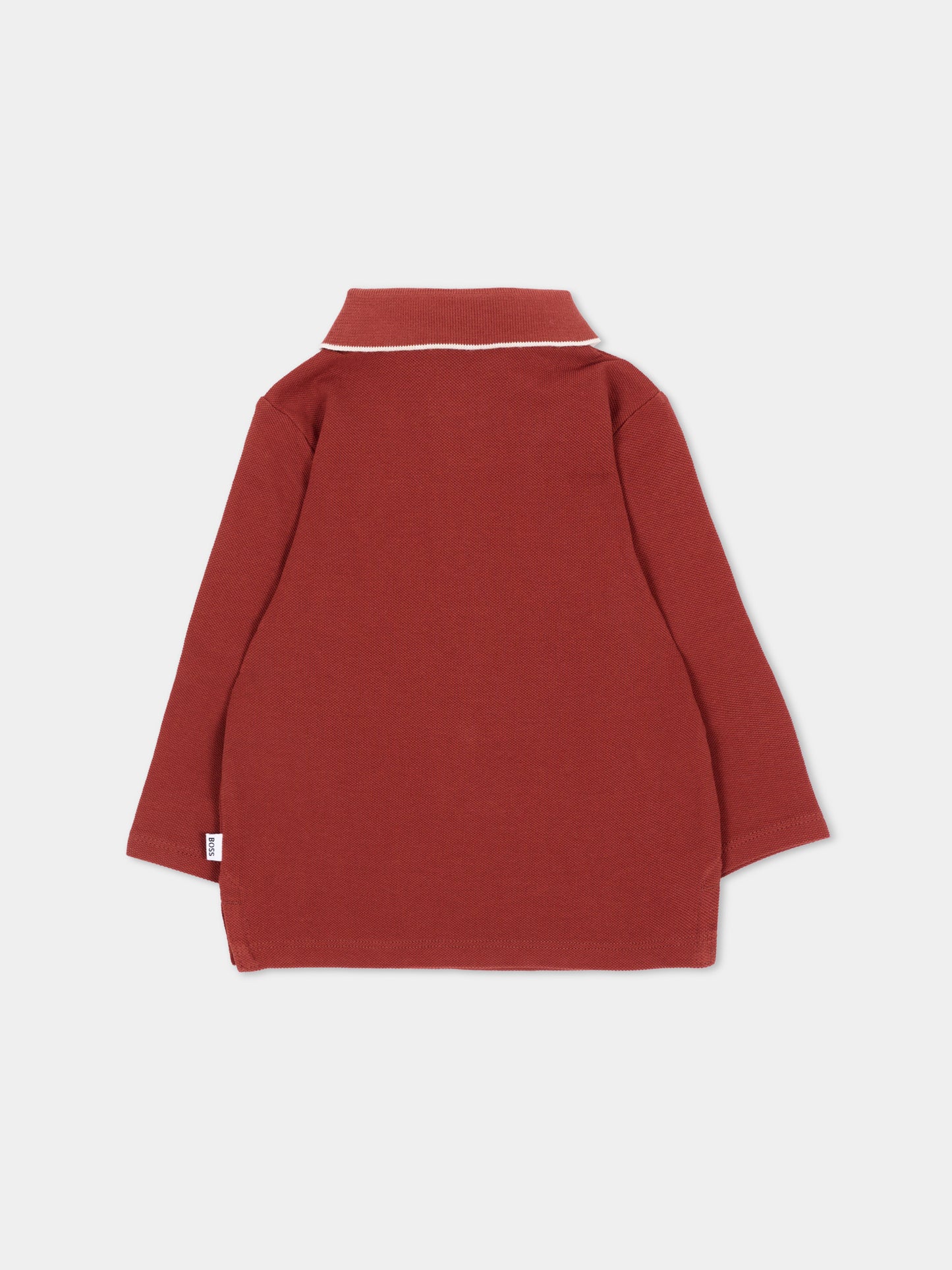 Polo bordeaux per neonato con logo,Boss,J53481 95G