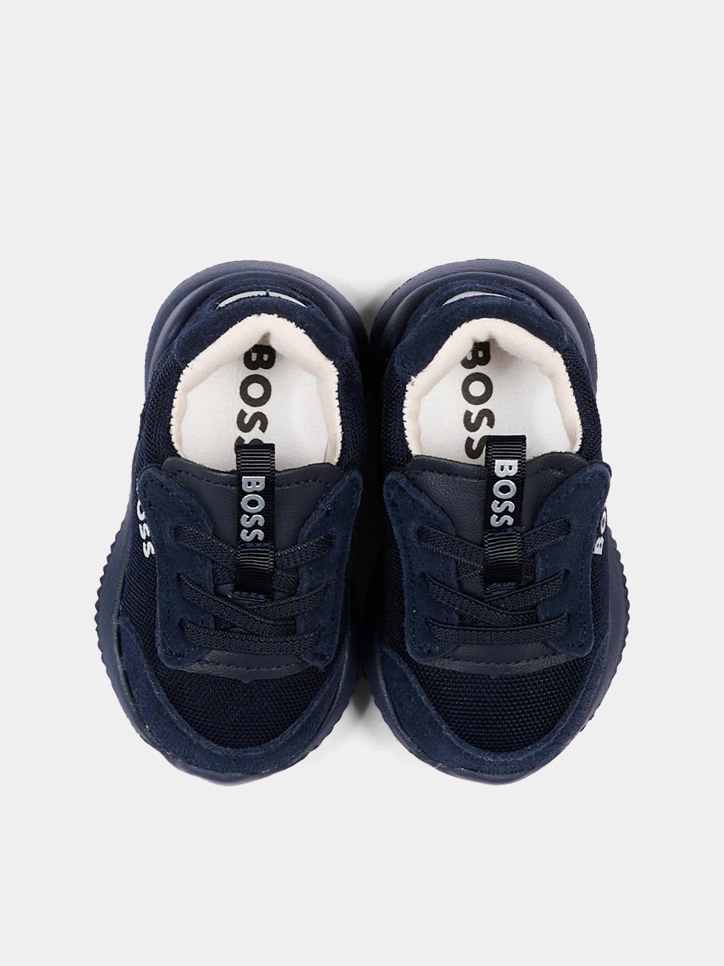Sneakers blu per neonato con logo,Boss,J53552 849