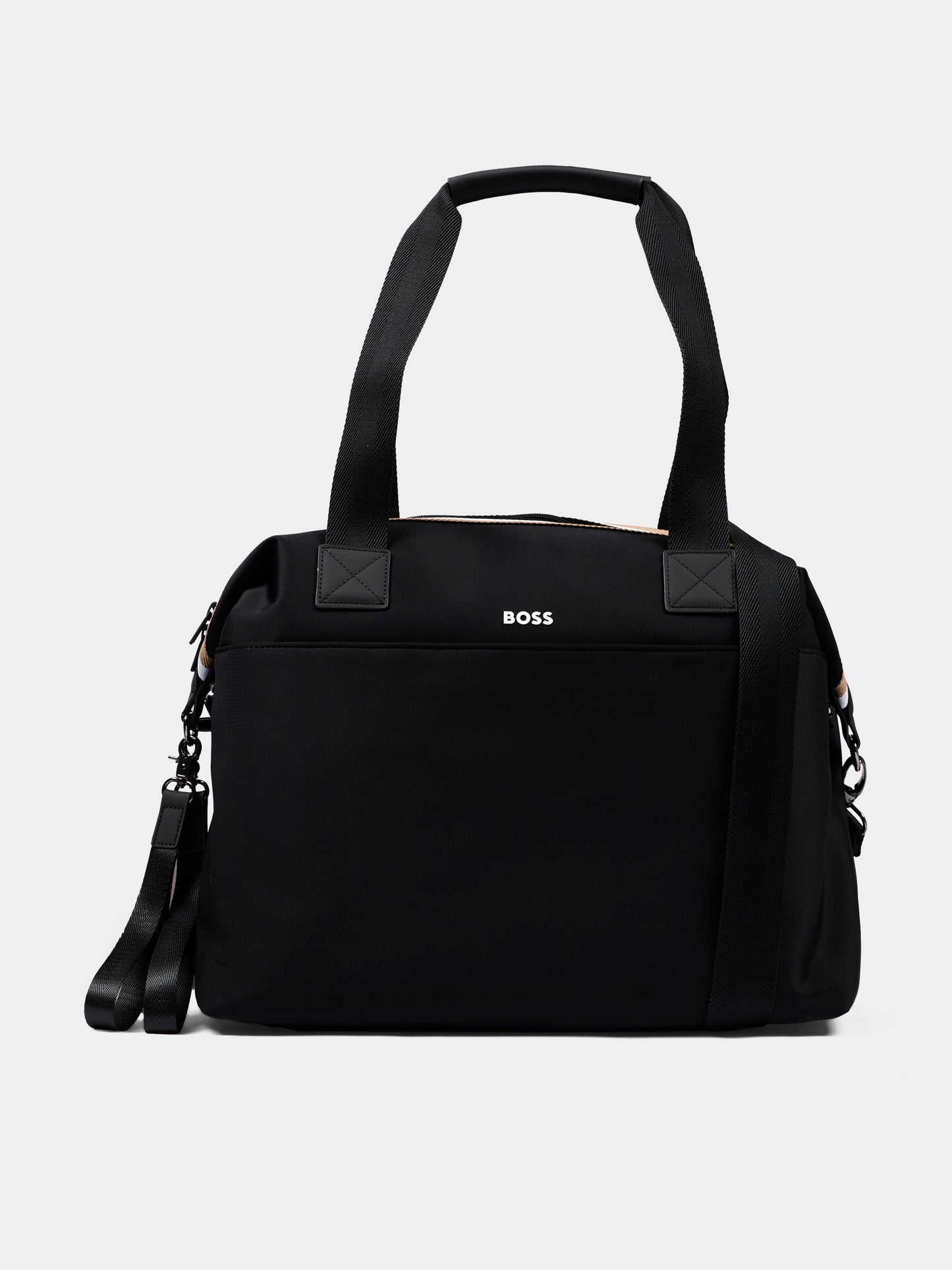 Borsa mamma nera per neonati con logo,Boss,J53560 09B
