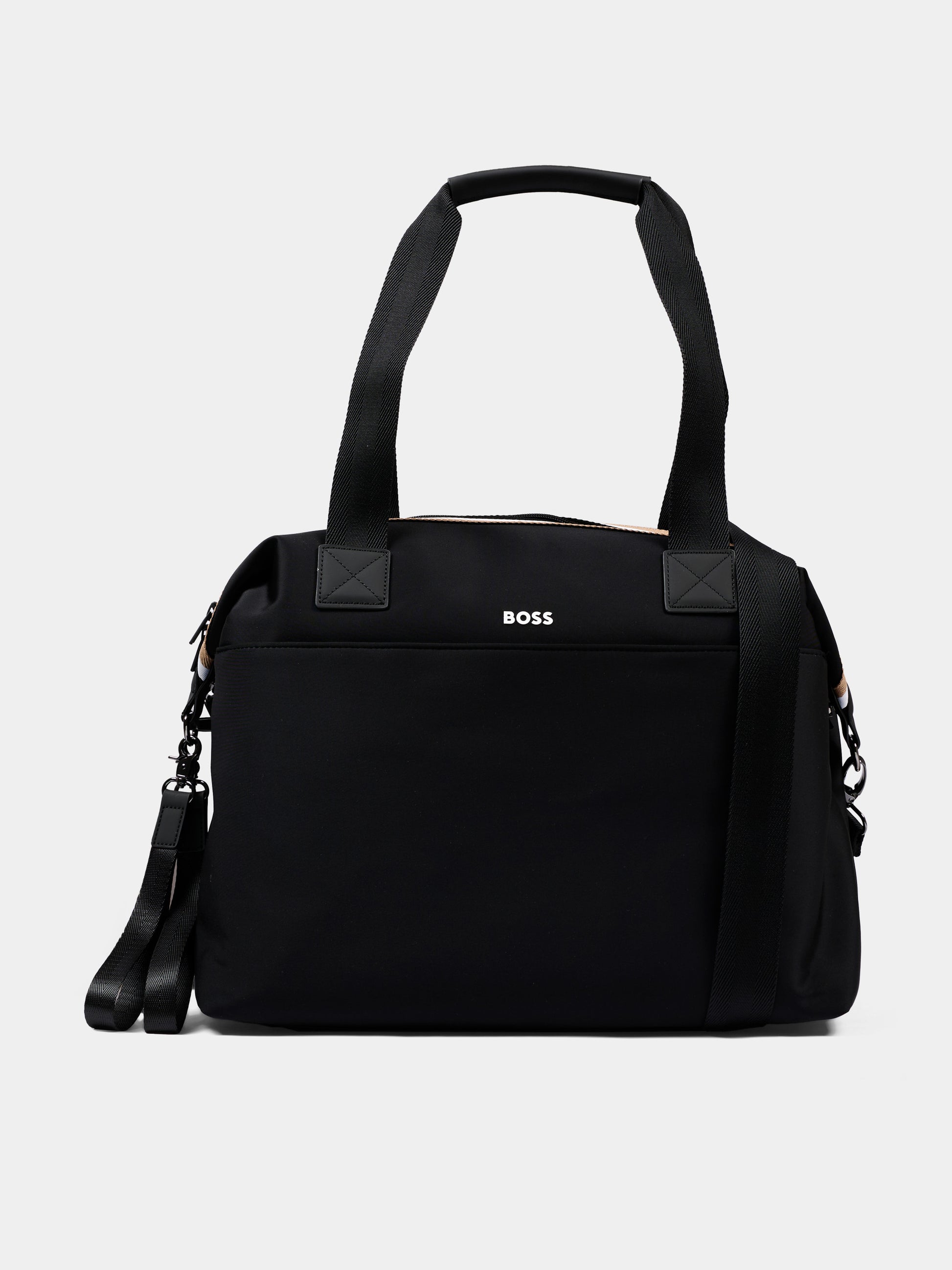 Borsa mamma nera per neonati con logo,Boss,J53560 09B