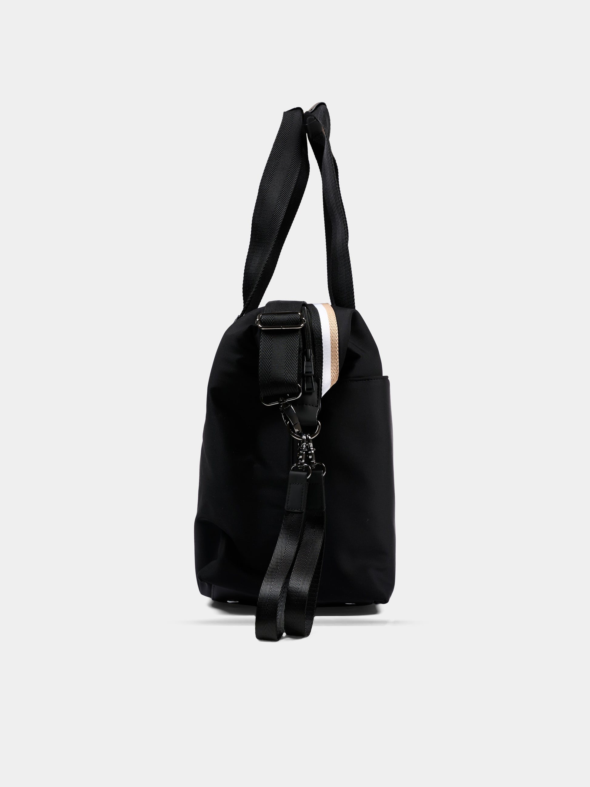 Borsa mamma nera per neonati con logo,Boss,J53560 09B