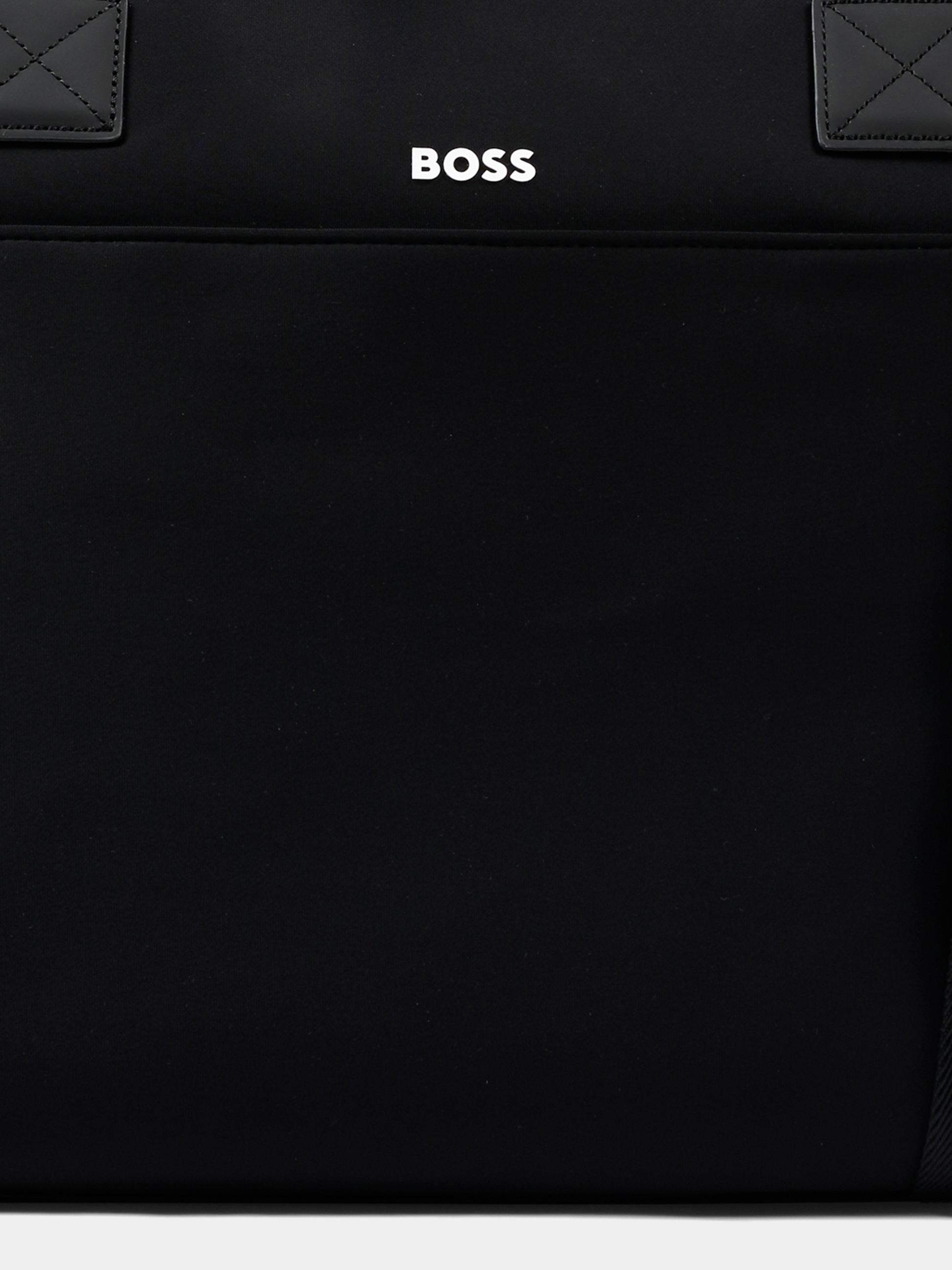 Borsa mamma nera per neonati con logo,Boss,J53560 09B