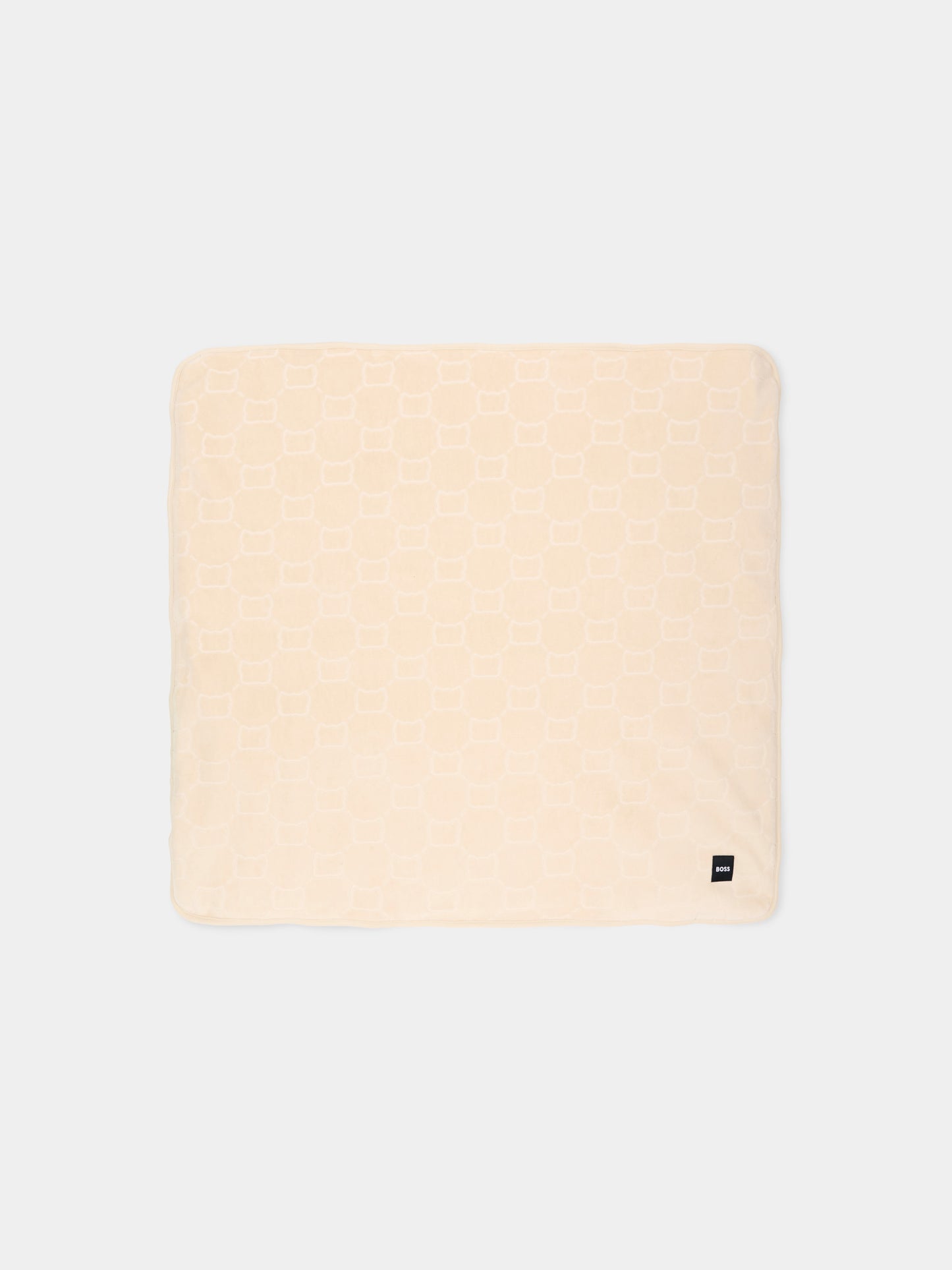 Coperta avorio per neonato con logo,Boss,J53571 21K