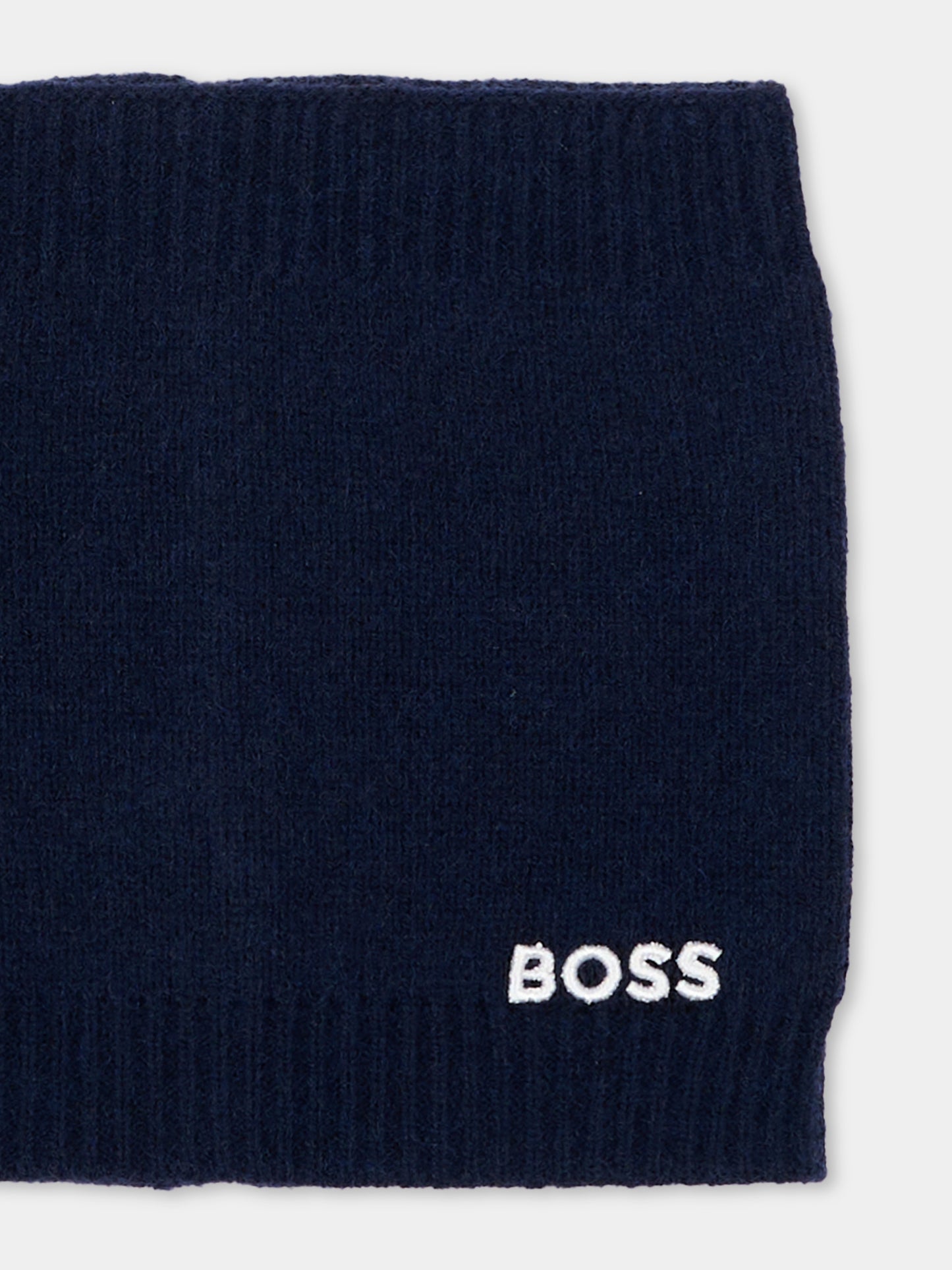 Sciarpa blu per neonato con logo,Boss,J53579 849