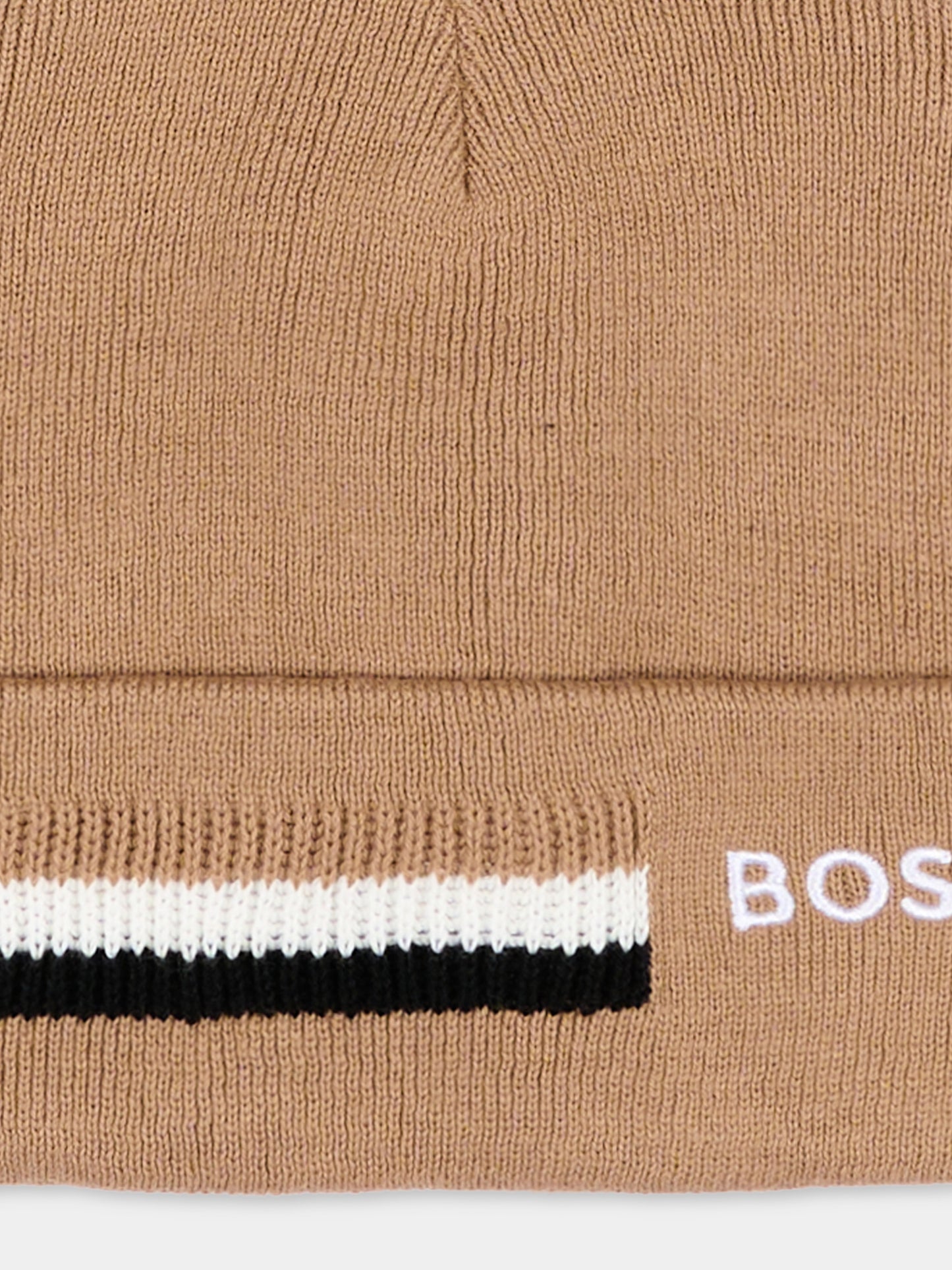 Berretto beige per bambino con logo,Boss,J53586 269