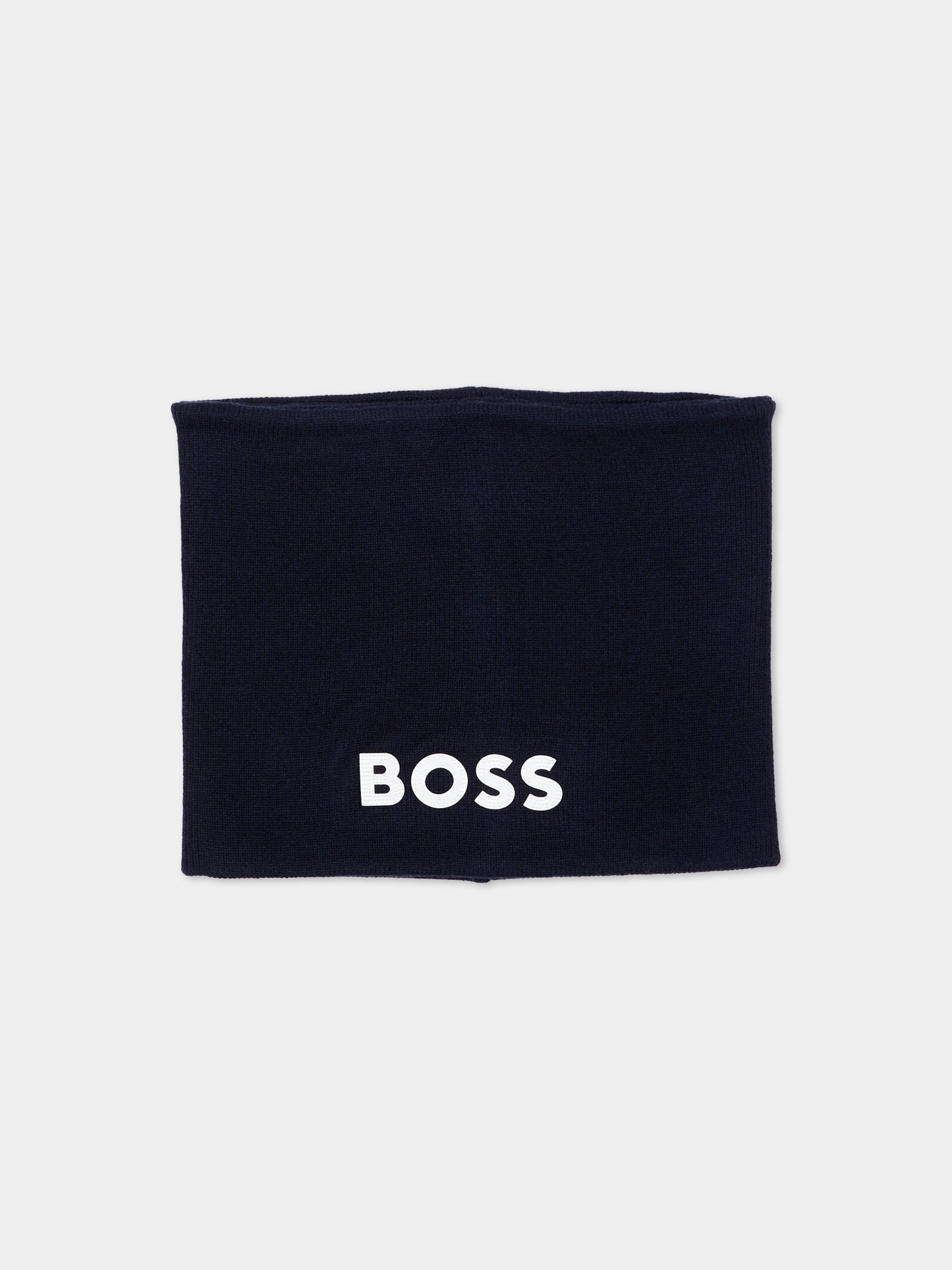 Sciarpa blu per bambino con logo,Boss,J53591 849