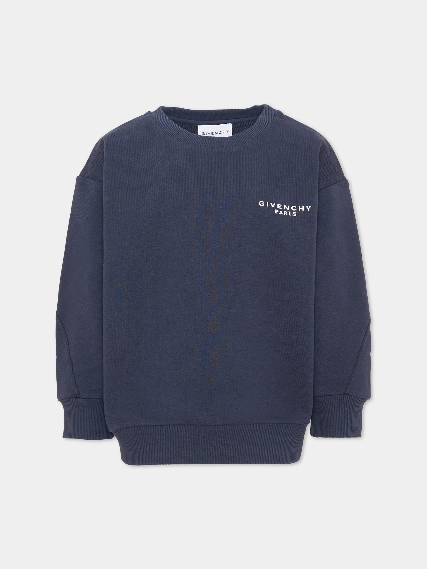 Felpa blu per bambini con logo,Givenchy Kids,H31282 853