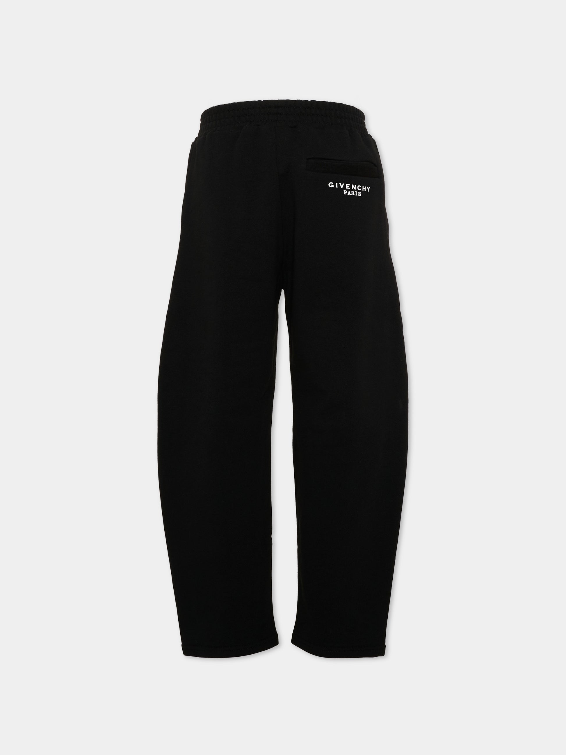 Pantaloni sportivi neri per bambina con logo,Givenchy Kids,H31336 09B