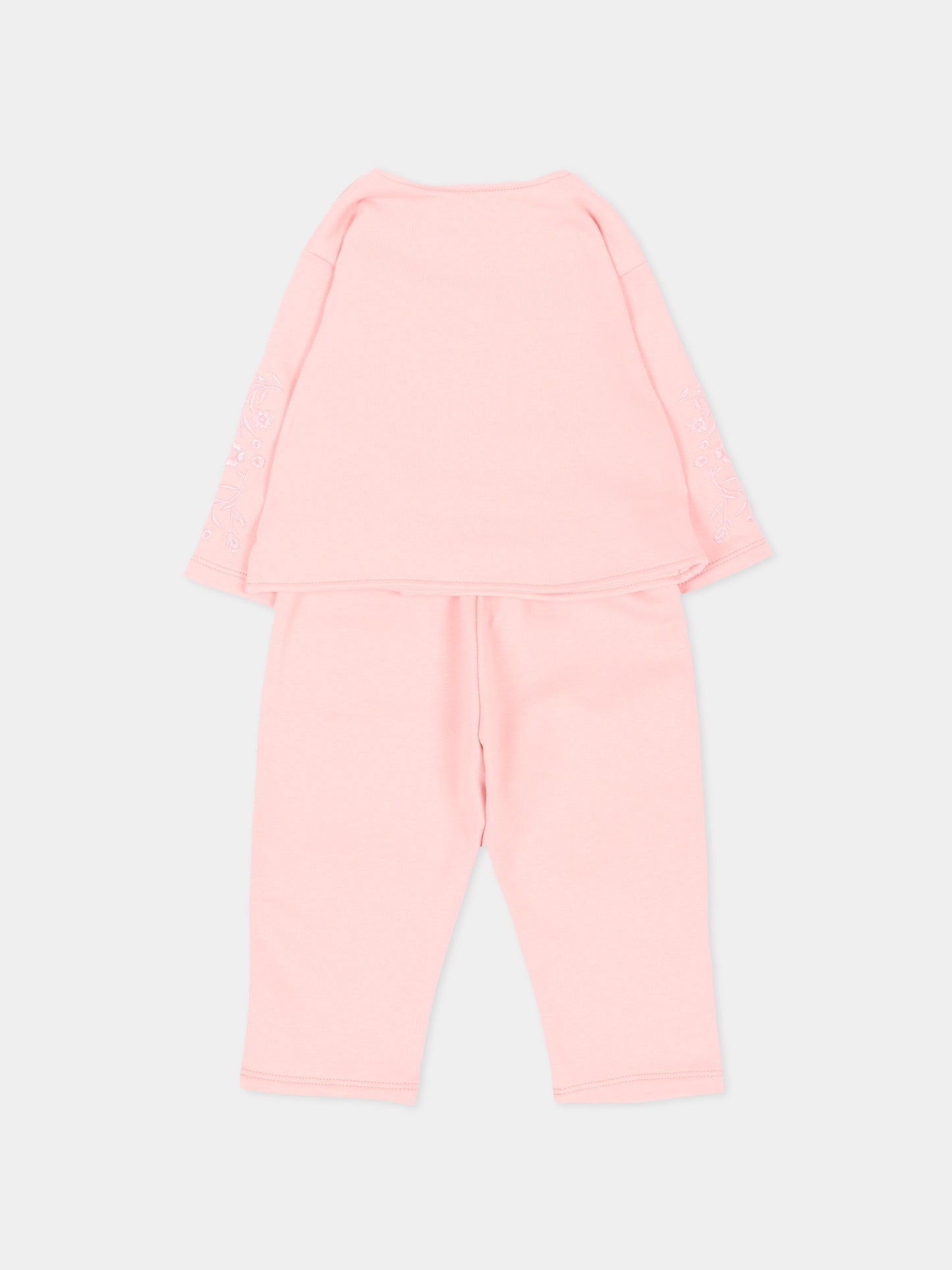 Completo sportivo lungo rosa per neonata,Givenchy Kids,H31377 46G