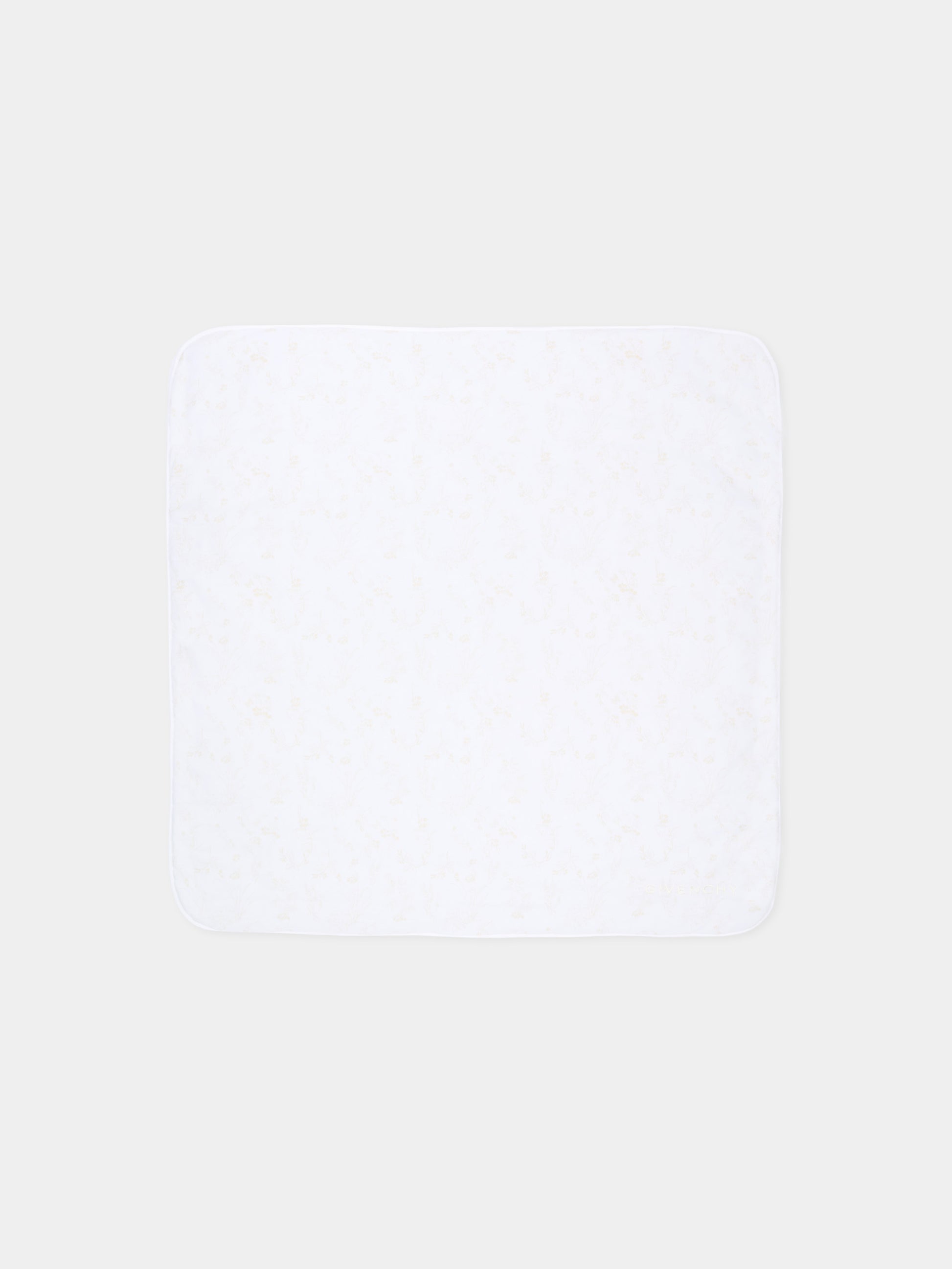 Coperta bianca per neonati con stampa,Givenchy Kids,H31530 N02
