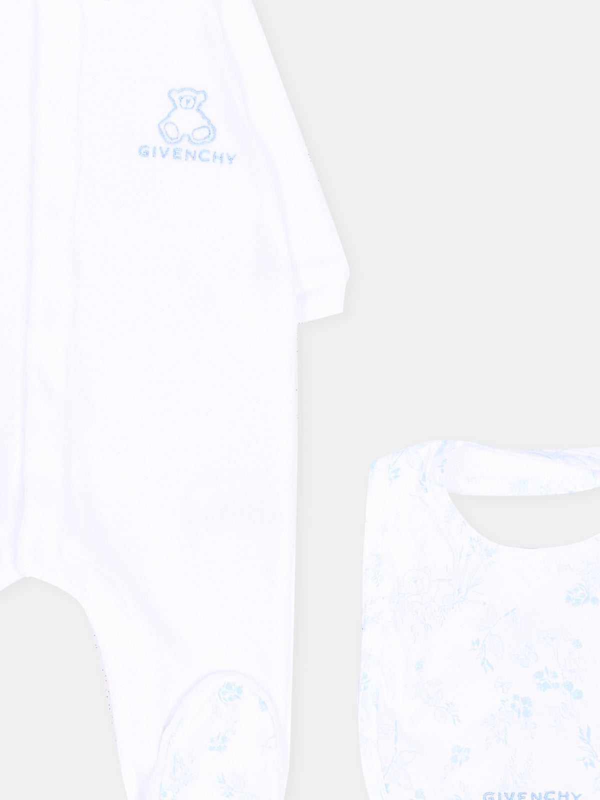 Set Tutine bianco per neonato floreale,Givenchy Kids,H31535 10P