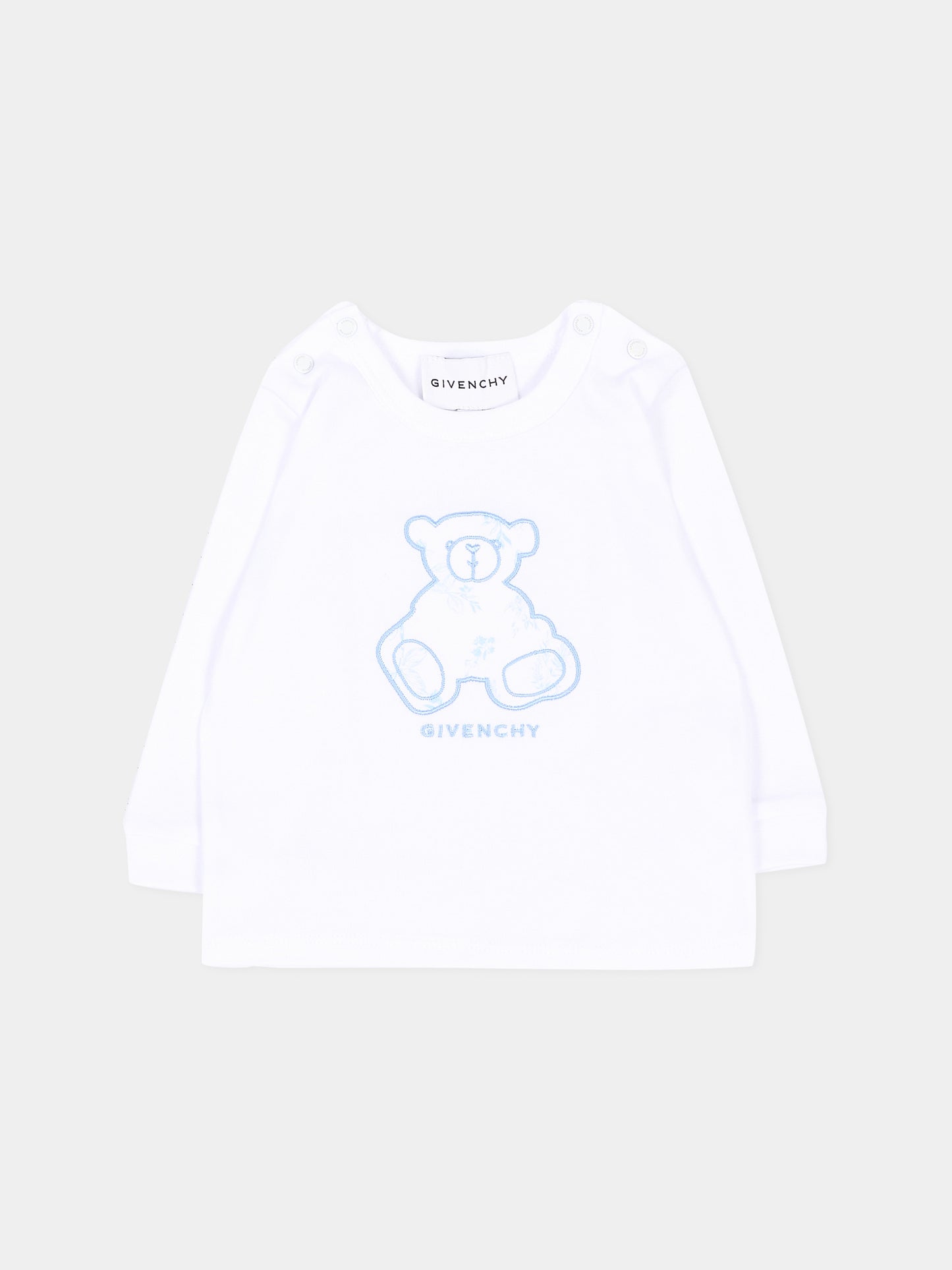 Completo nascita azzurro con ricamo,Givenchy Kids,H31537 783