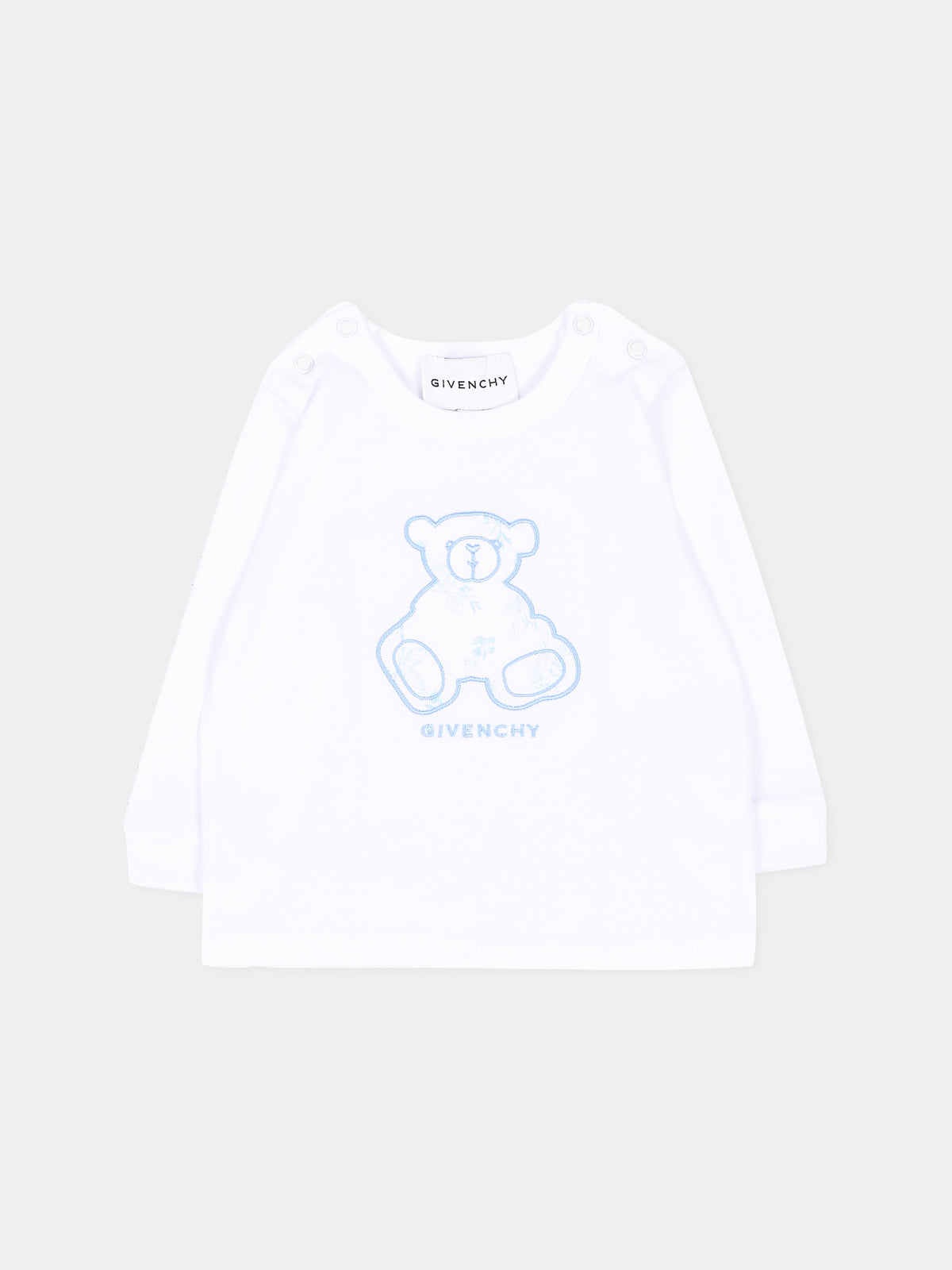 Completo nascita azzurro con ricamo,Givenchy Kids,H31537 783