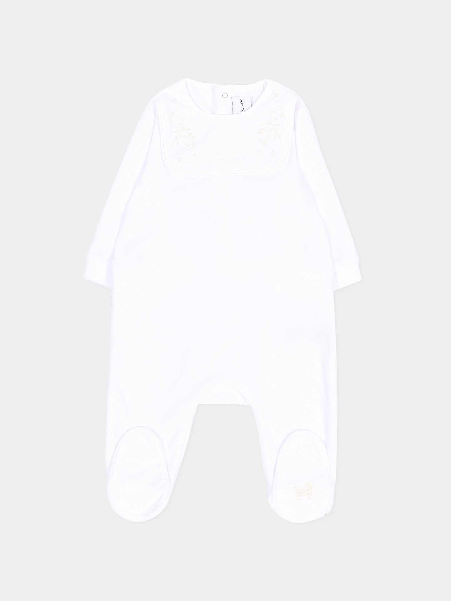 Set Tutine bianco per neonata in ciniglia,Givenchy Kids,H31540 10P