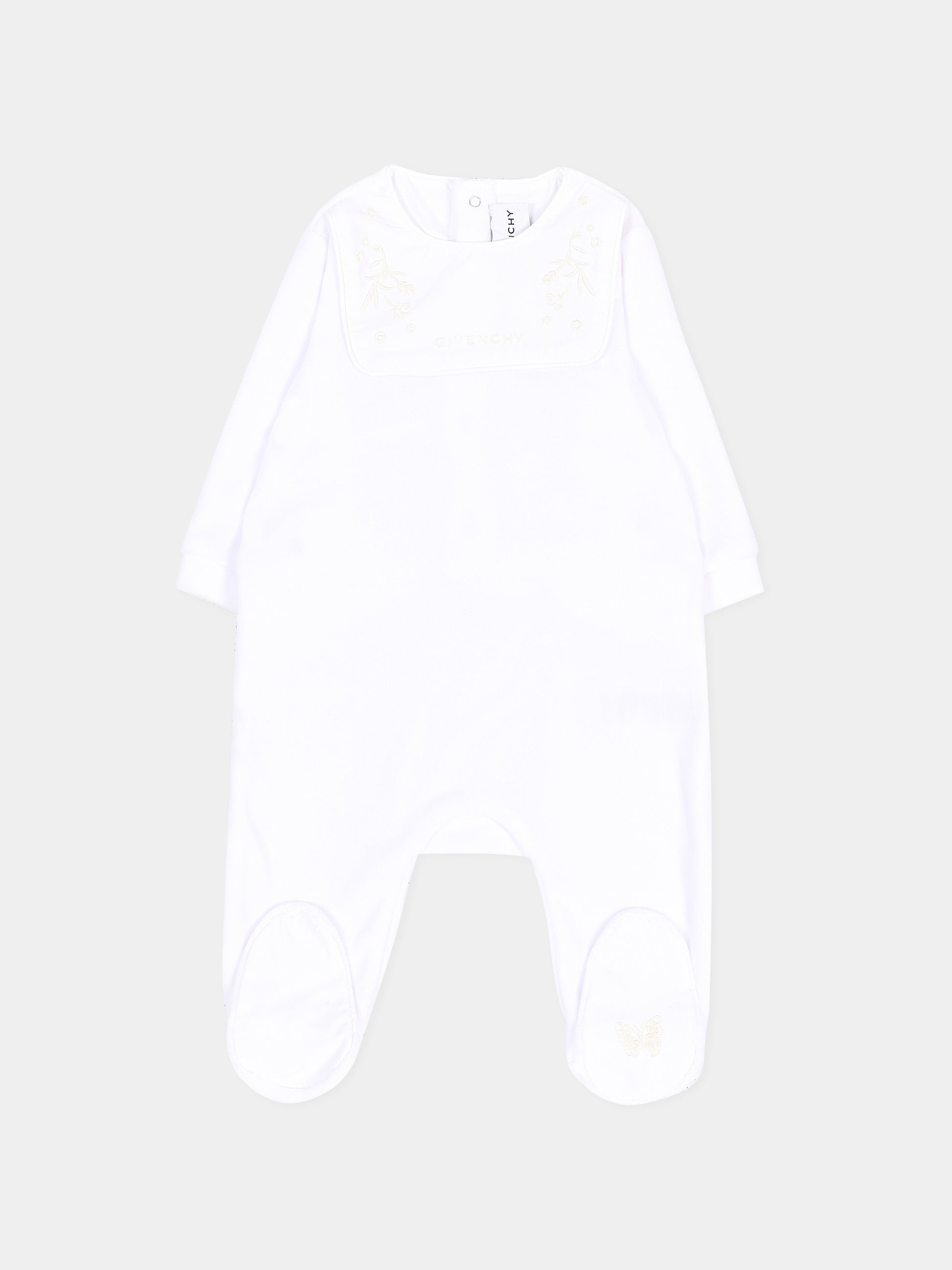 Set Tutine bianco per neonata in ciniglia,Givenchy Kids,H31540 10P