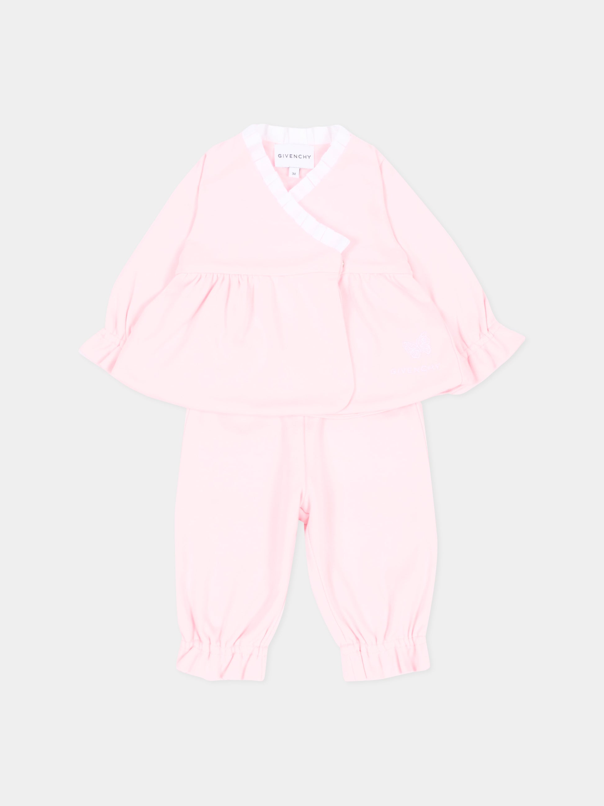 Completo nascita rosa per neonata,Givenchy Kids,H31541 44Z