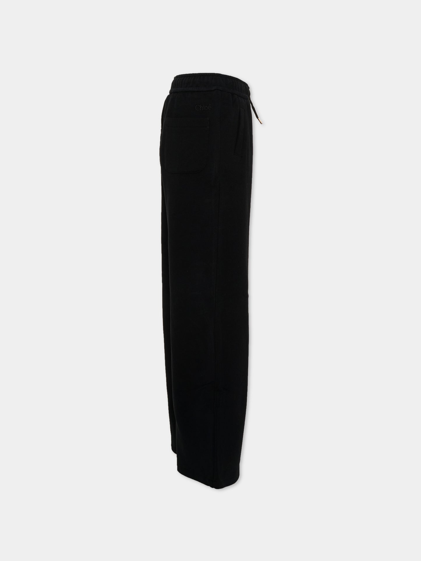 Pantalone nero per bambina ampio,Chloé Kids,C21265 09B