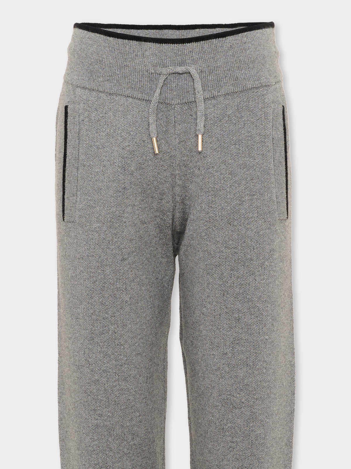 Pantalone grigio con logo per bambina,Chloé Kids,C21266 A46