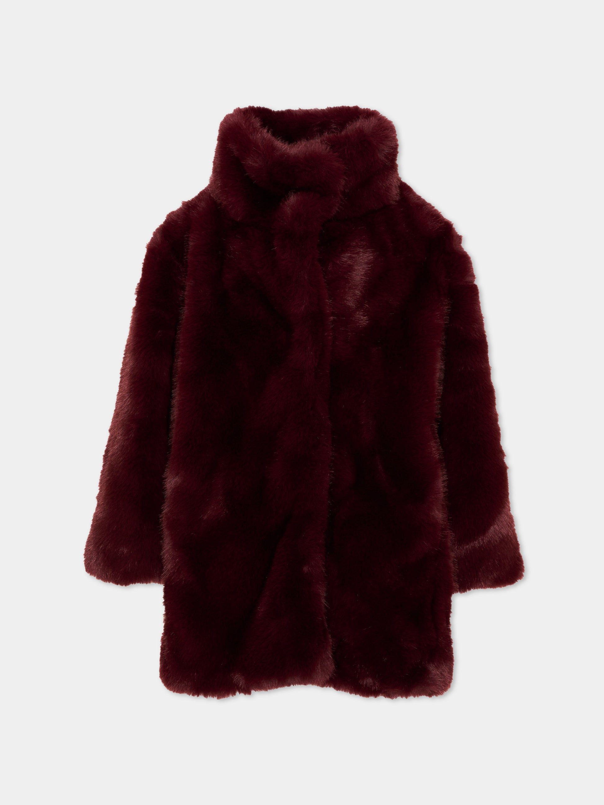 Ecopelliccia bordeaux per bambina,Chloé Kids,C21275 95J