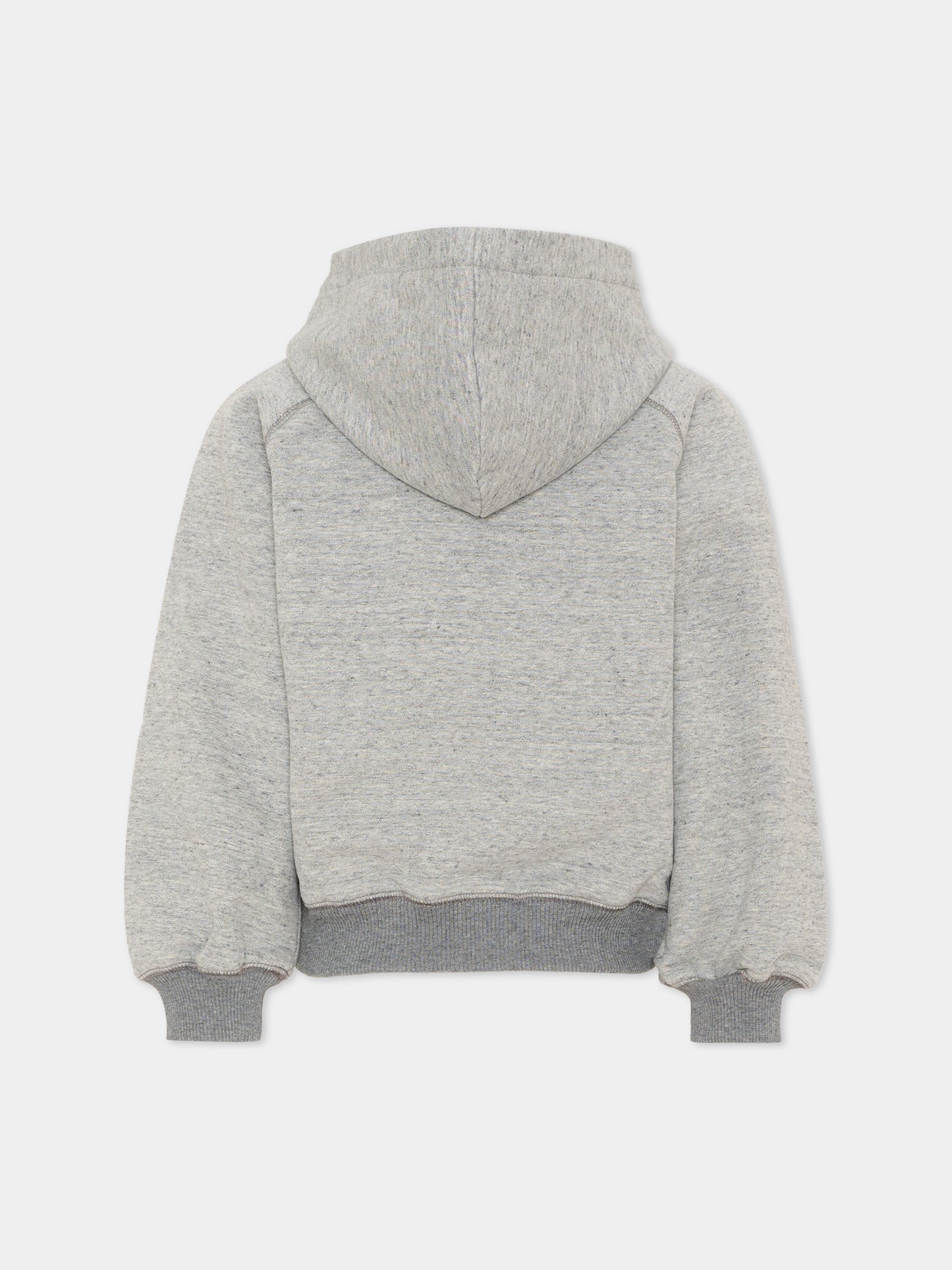 Felpa con cappuccio grigia con logo,Chloé Kids,C21284 M07