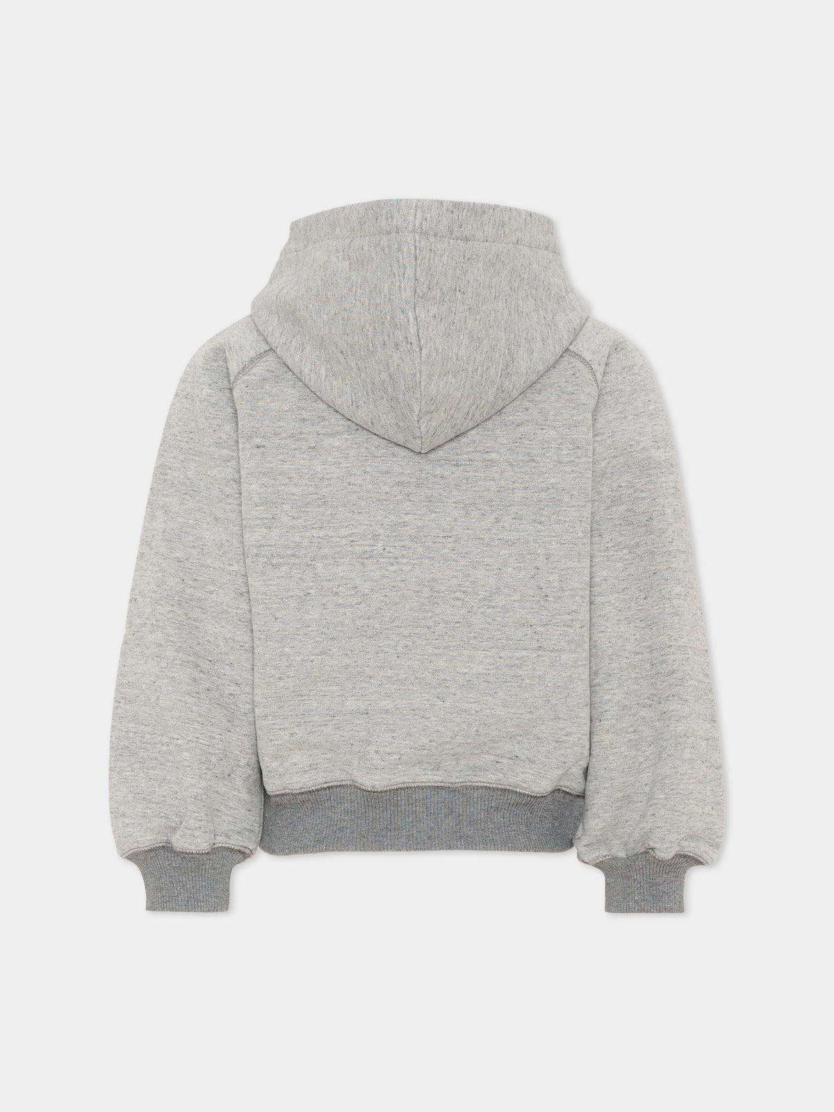 Felpa con cappuccio grigia con logo,Chloé Kids,C21284 M07