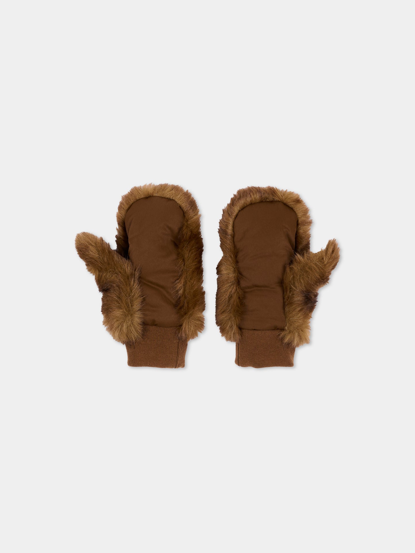 Guanti marrone per bambina,Chloé Kids,C21316 33F