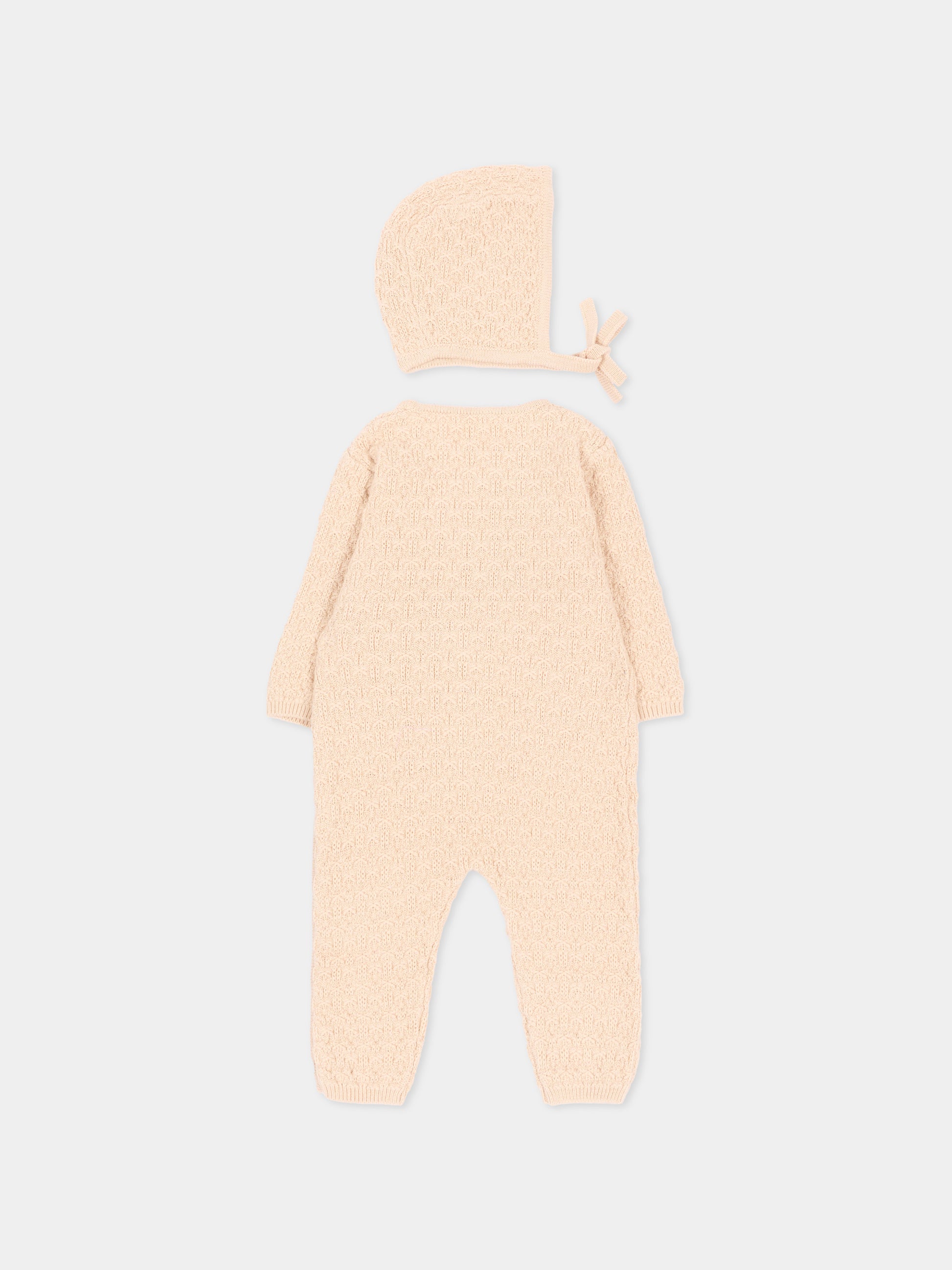 Set Tutine avorio per neonata in maglia,Chloé Kids,C21374 20E