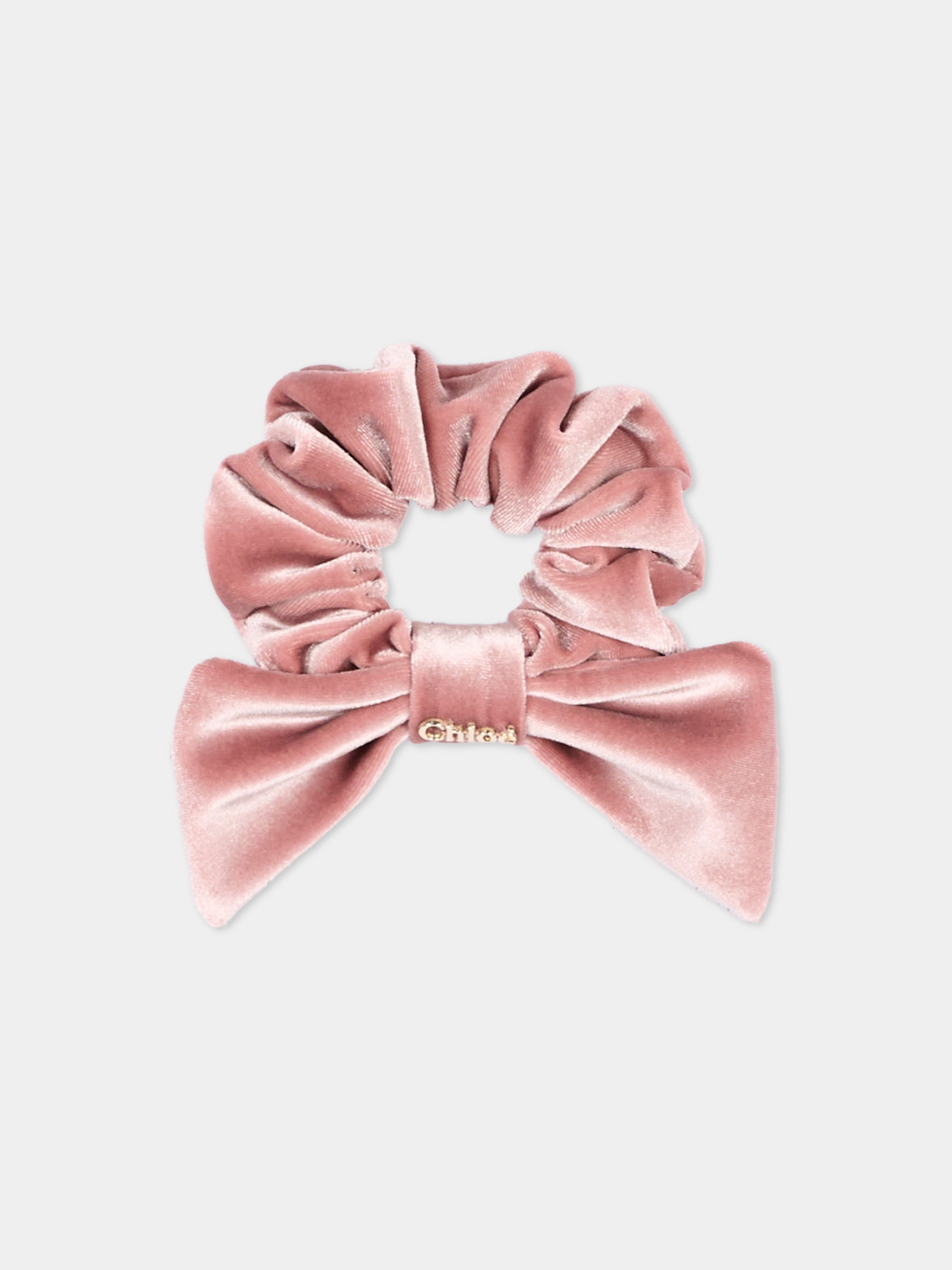 Elastico rosa per bambina con fiocco,Chloé Kids,C21391 48W