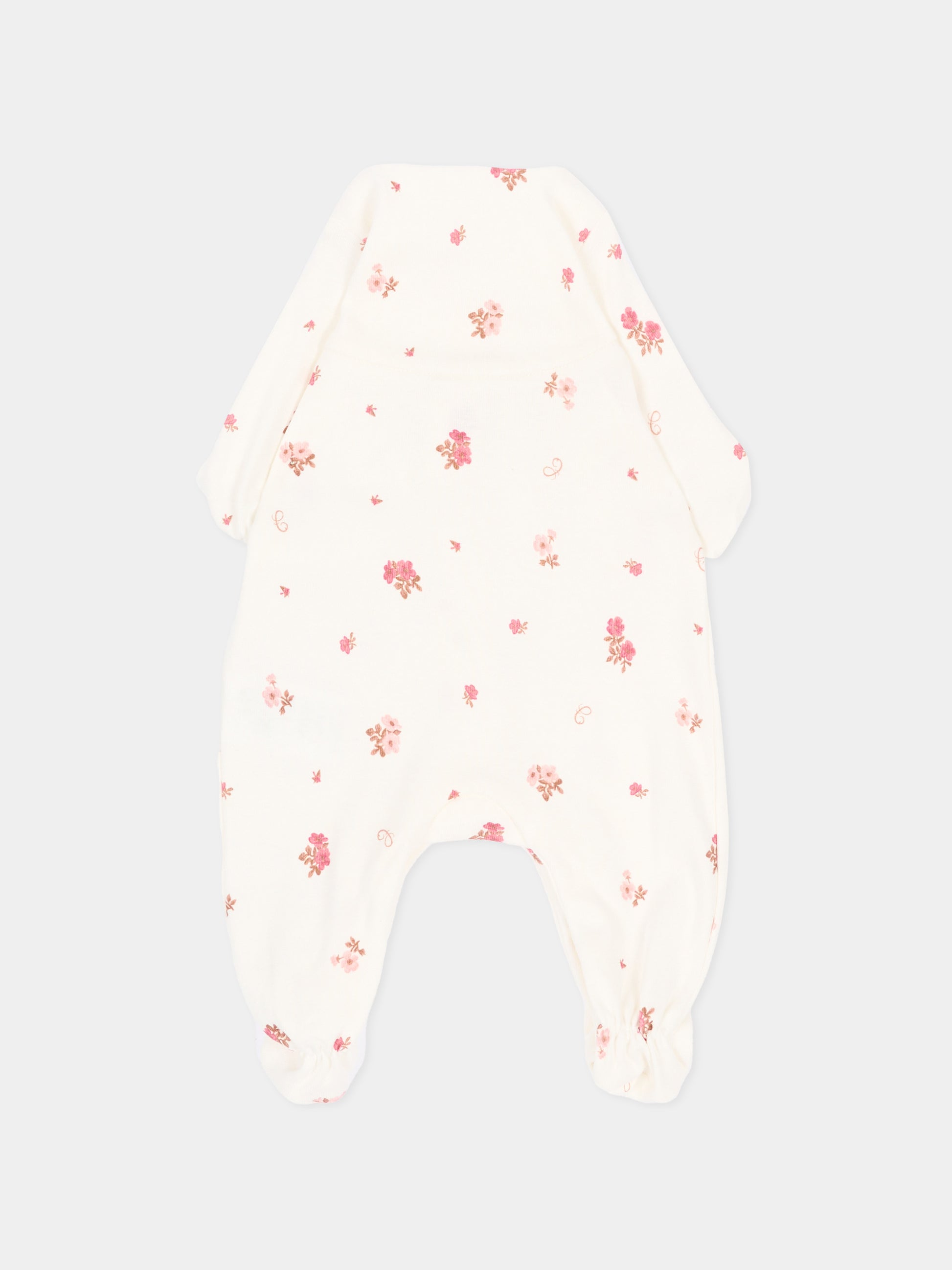 Set tutina avorio per neonata floreale,Chloé Kids,C21403 117