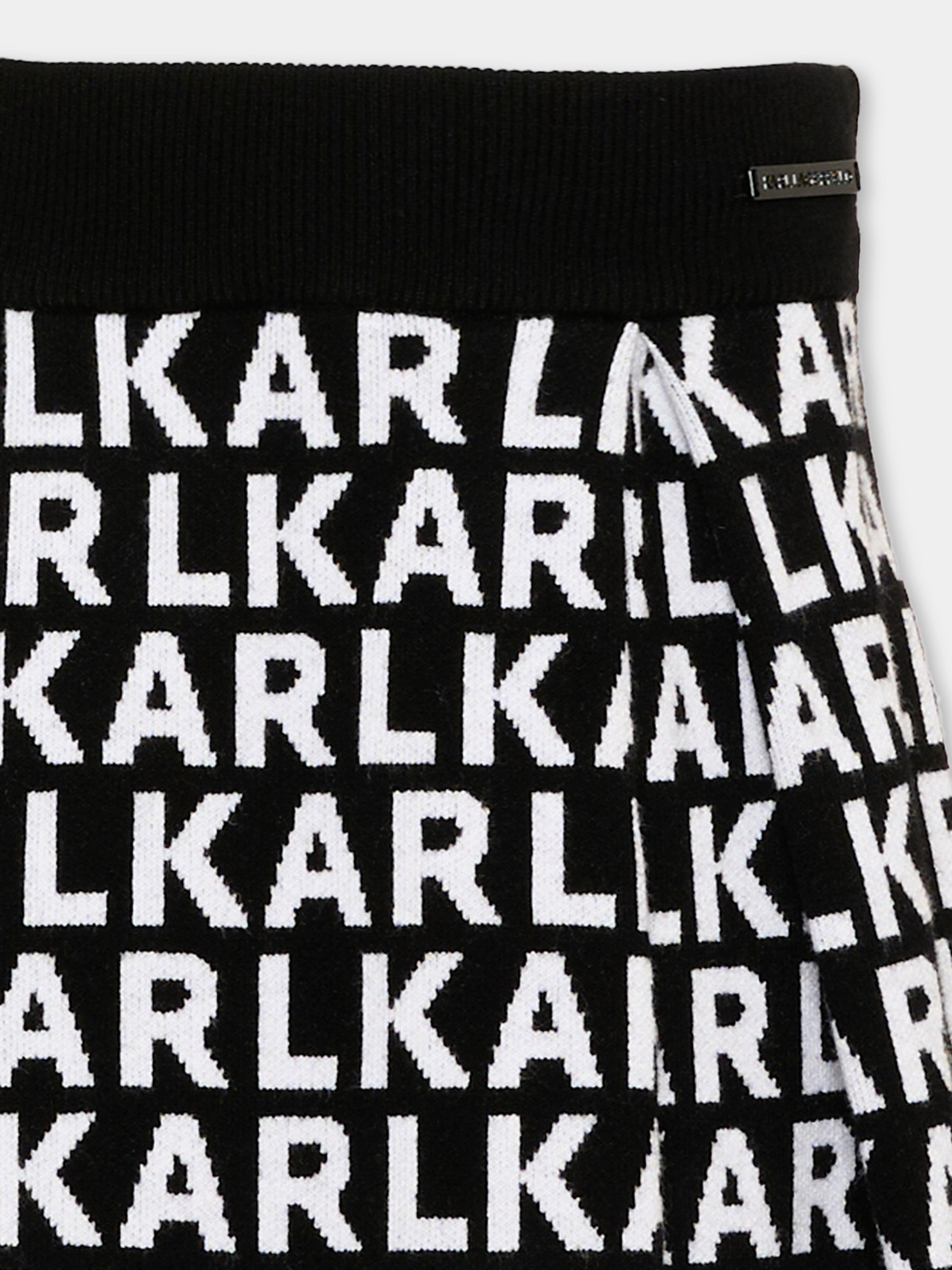 Gonna nera per bambina con logo,Karl Lagerfeld Kids,Z31348 M41