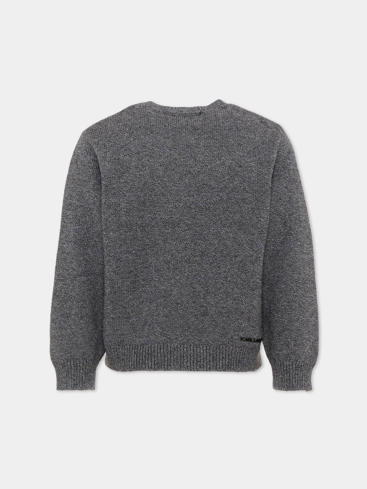 Maglione grigio per bambino con logo,Karl Lagerfeld Kids,Z31380 A65