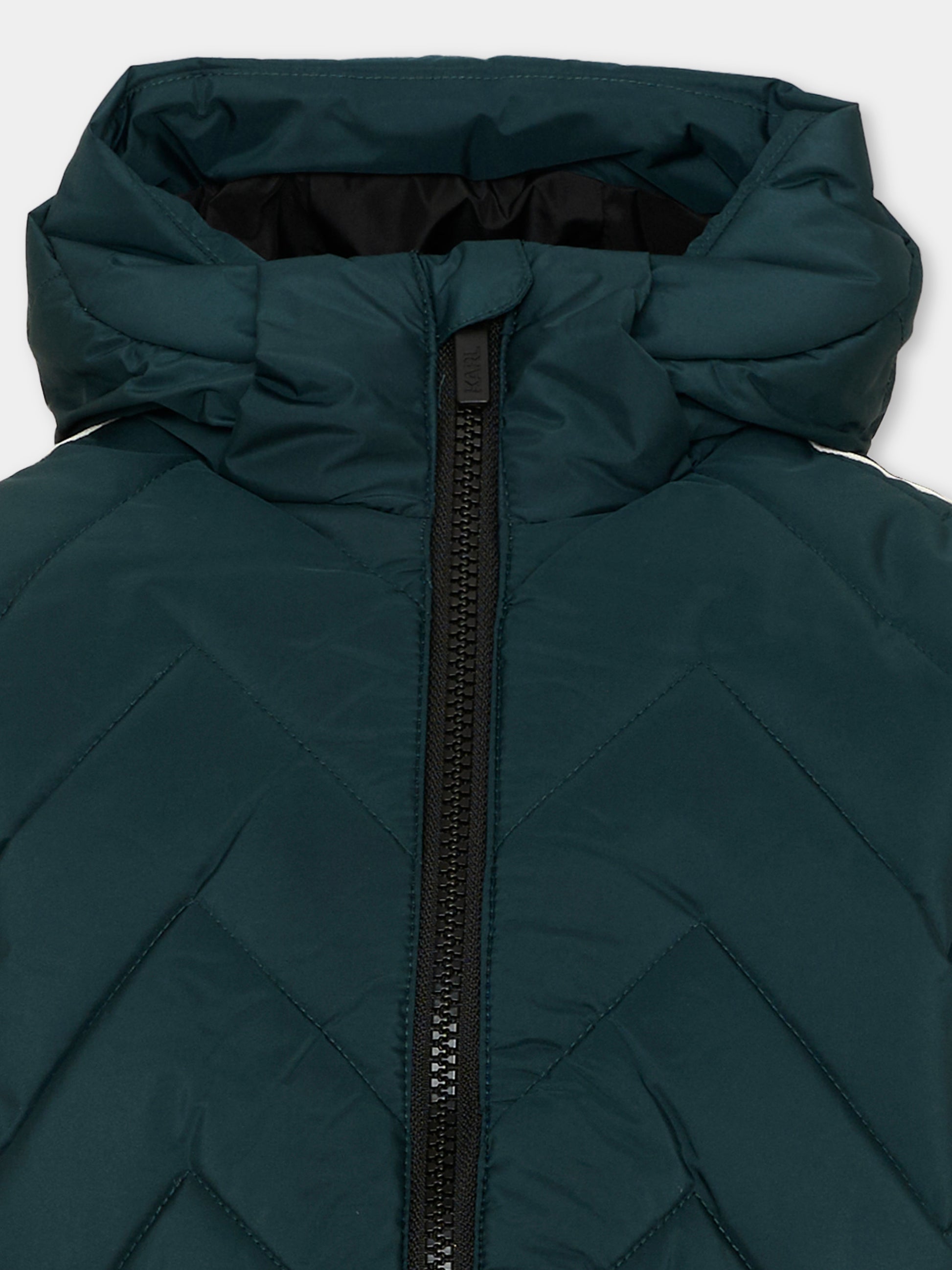 Piumino blu per bambino con logo,Karl Lagerfeld Kids,Z31395 672