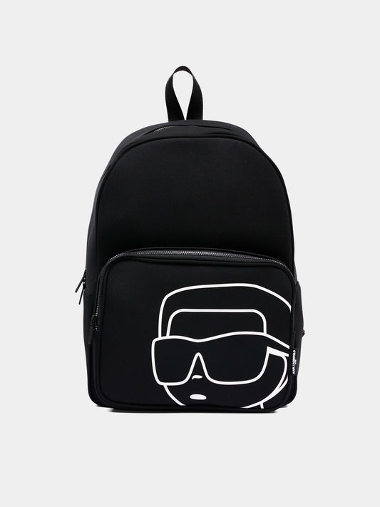Zaino nero per bambino con Ikonik Karl,Karl Lagerfeld Kids,Z31445 09B