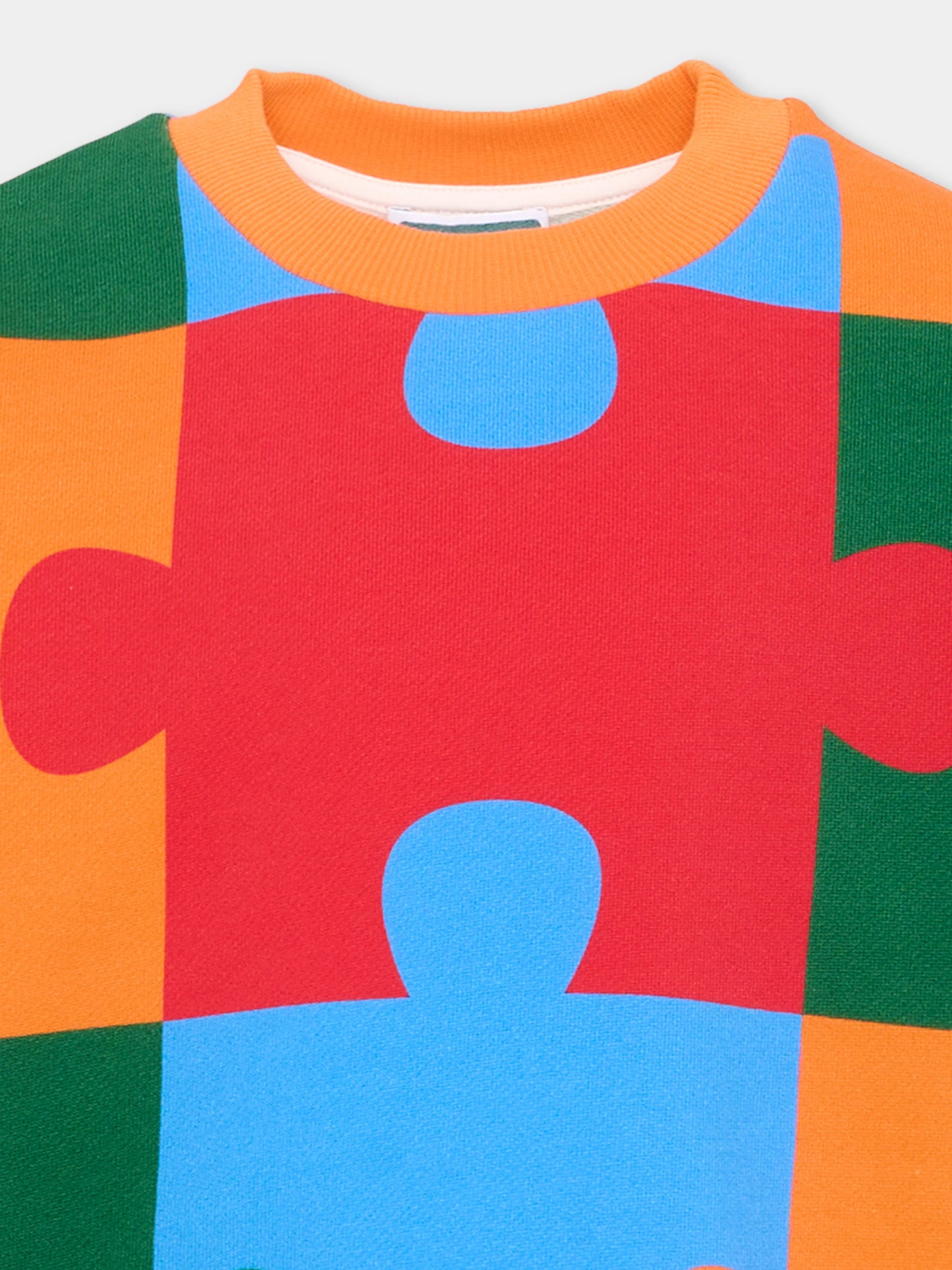 Felpa multicolor per bambino con puzzle,Kenzo Kids,K61926 Z41