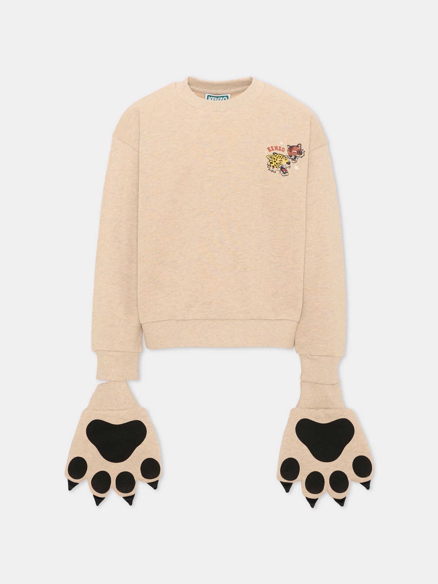 Felpa beige per bambini con tigri,Kenzo Kids,K61958 230