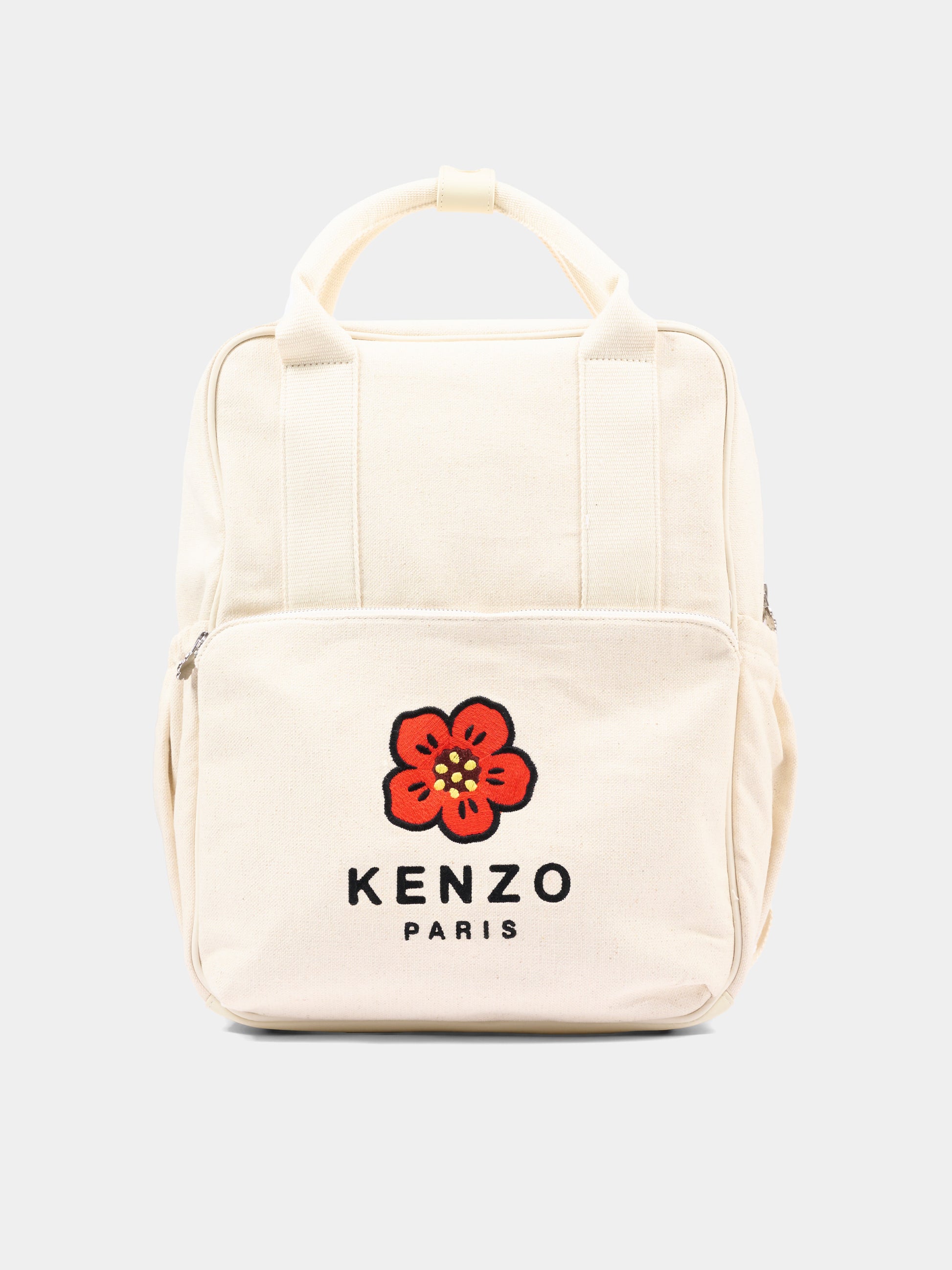 Borsa mamma beige per neonata con logo,Kenzo Kids,K62075 21G