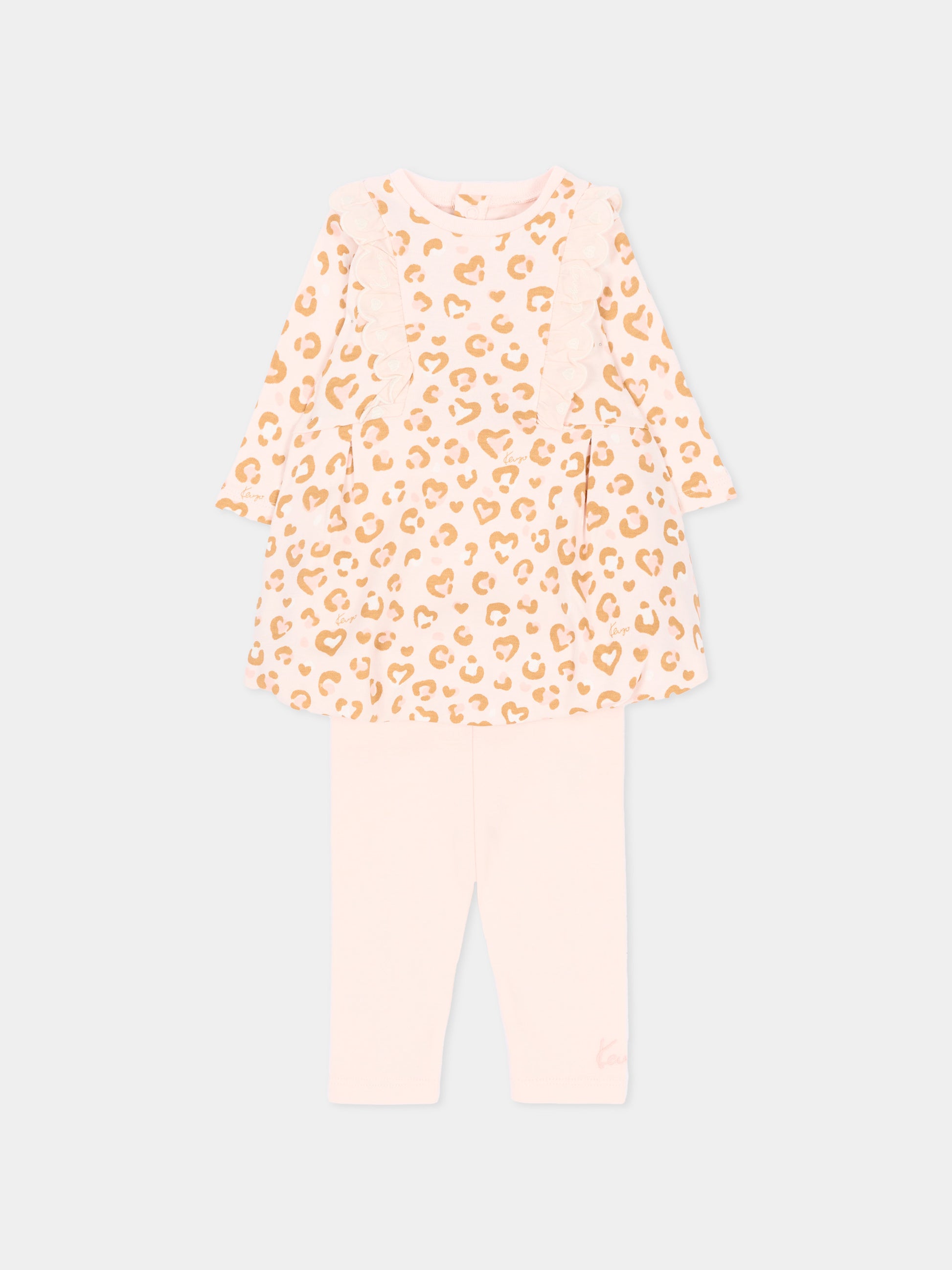 Completo nascita rosa per neonata,Kenzo Kids,K62091 43B