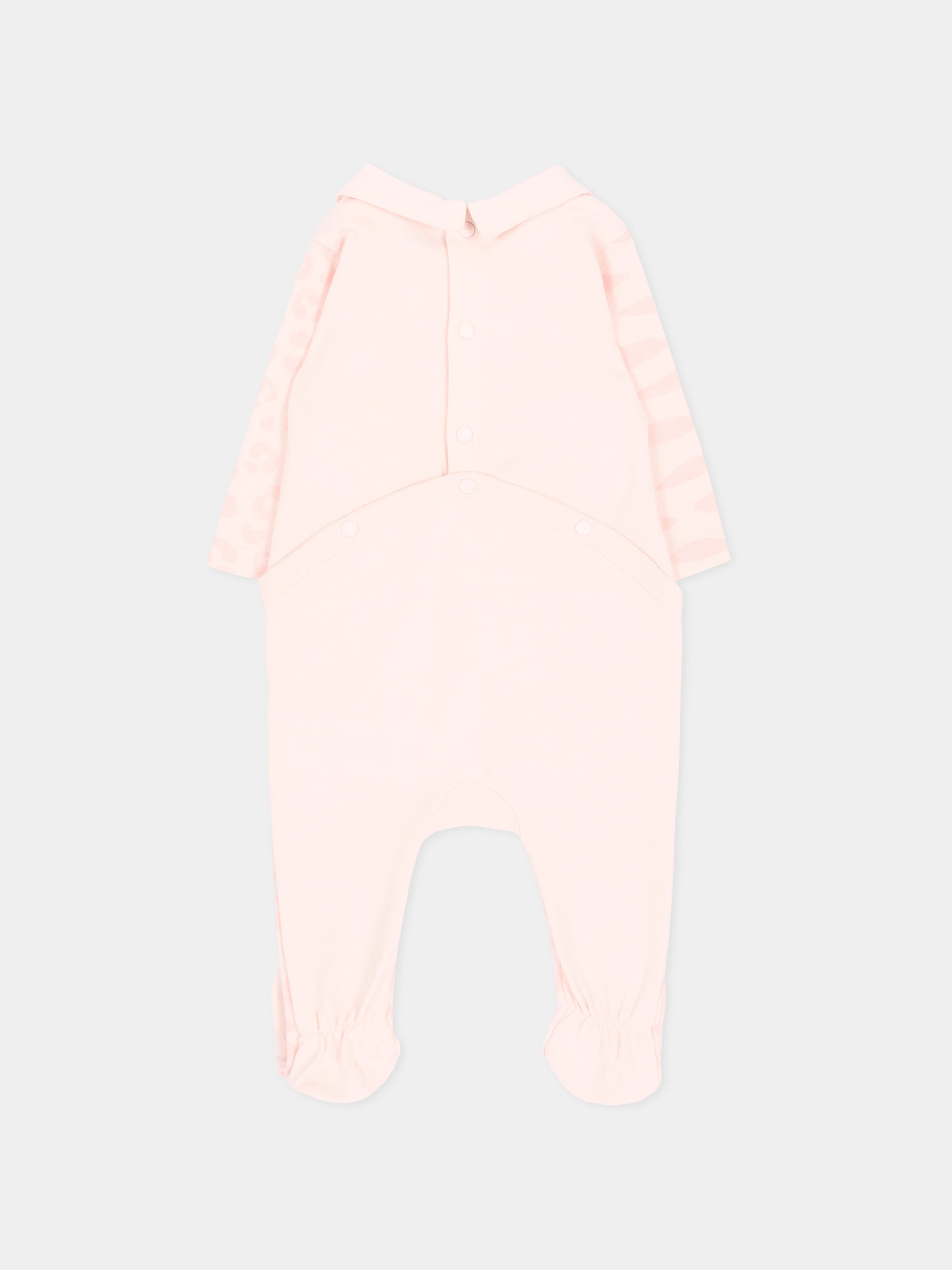 Tutina rosa per neonata con tigre,Kenzo Kids,K62097 43B