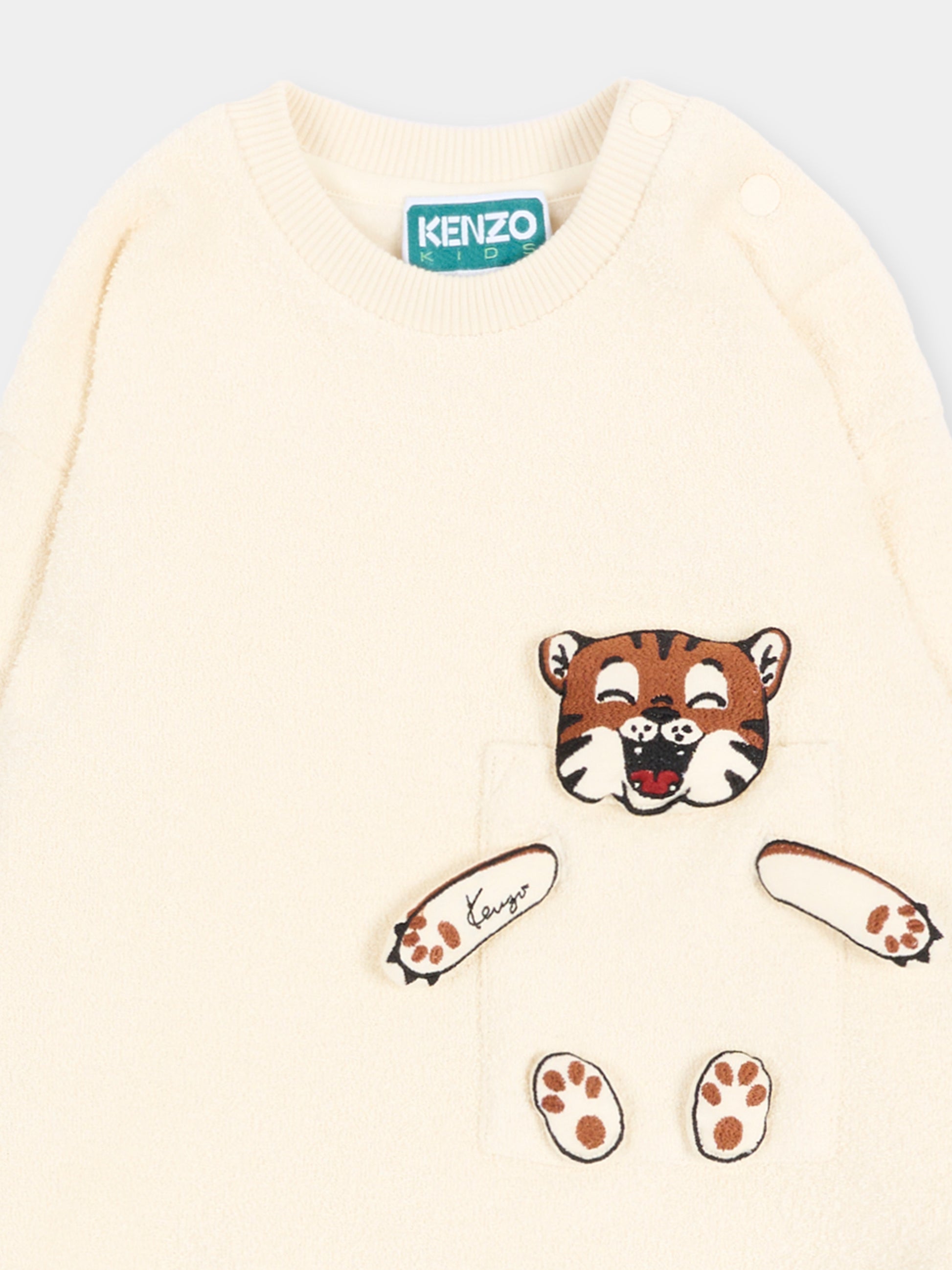 Completo sportivo lungo avorio Tiger,Kenzo Kids,K62101 21G