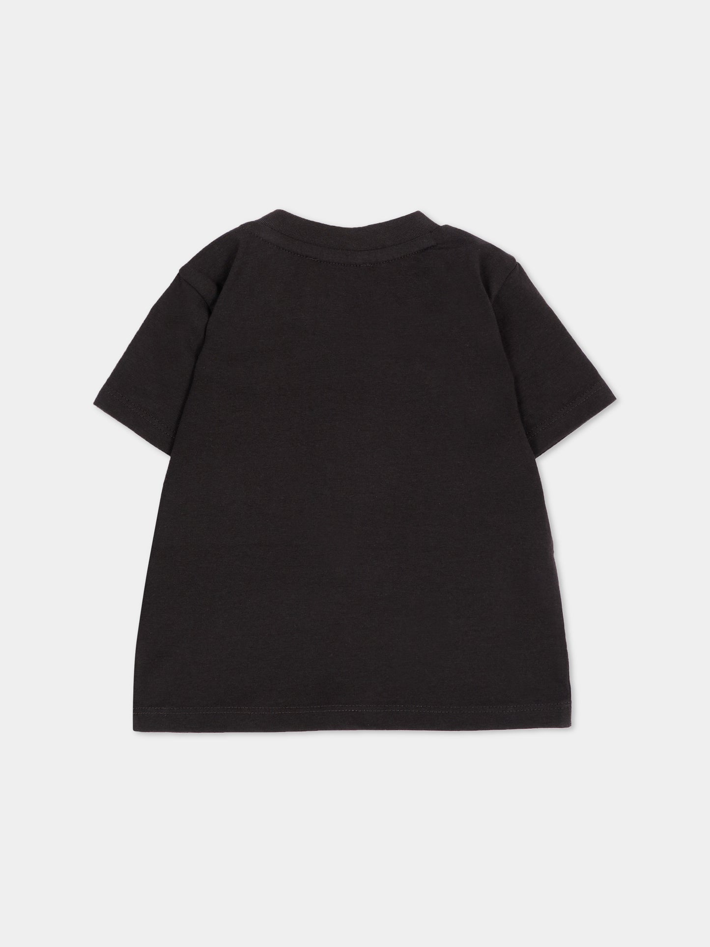 T-shirt nera per neonato con Tiger,Kenzo Kids,K62110 026