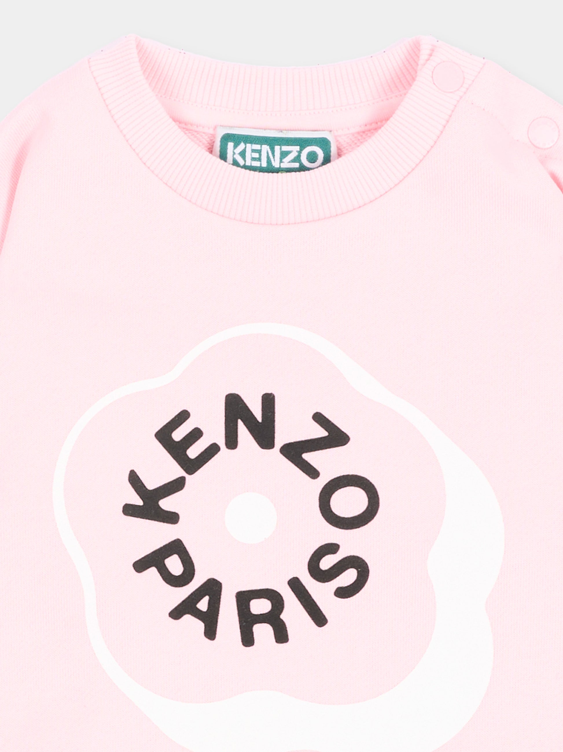 Vestito rosa per neonata con logo,Kenzo Kids,K62124 44F