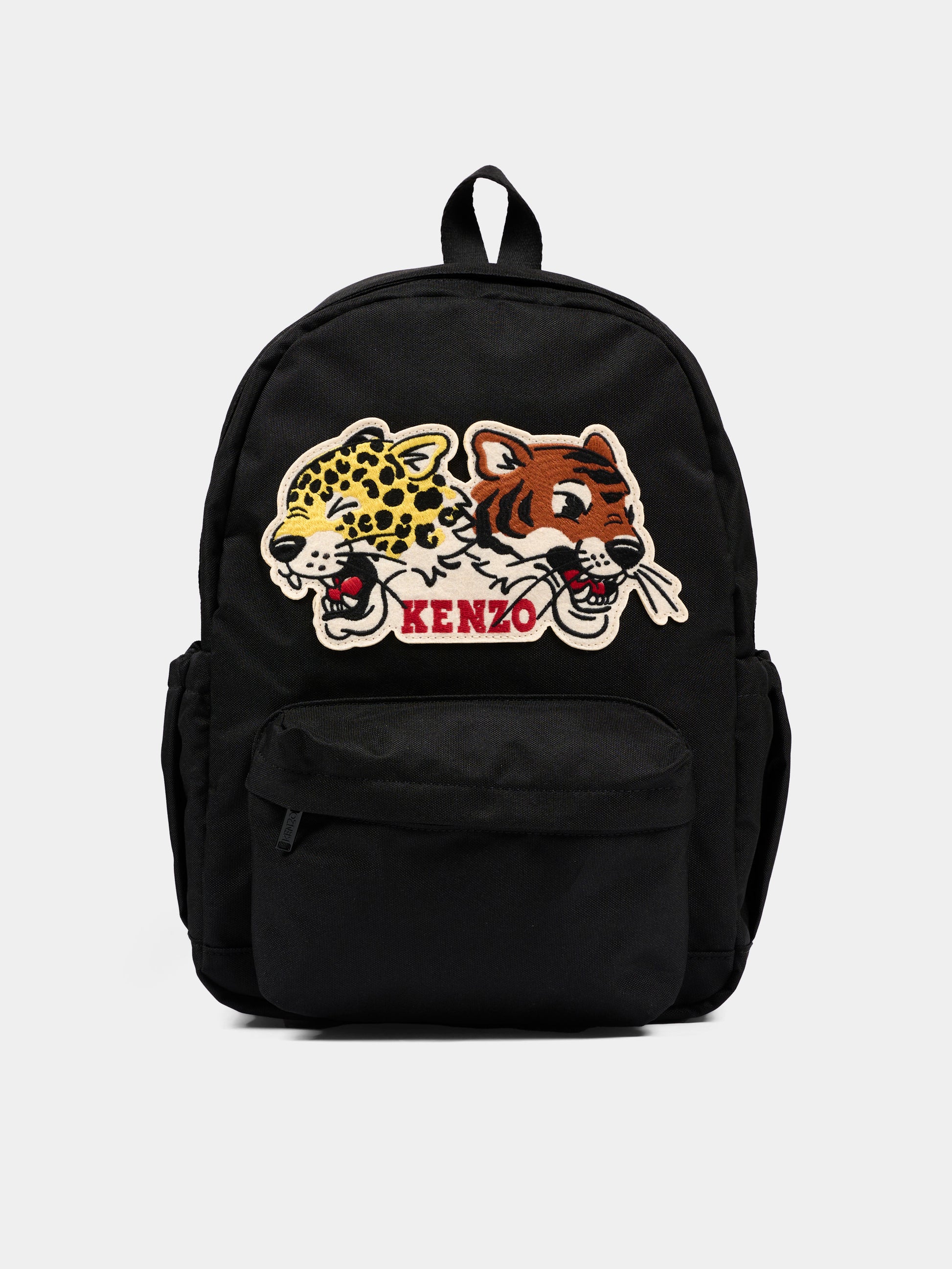 Zaino nero con ricamo logo,Kenzo Kids,K62155 09B