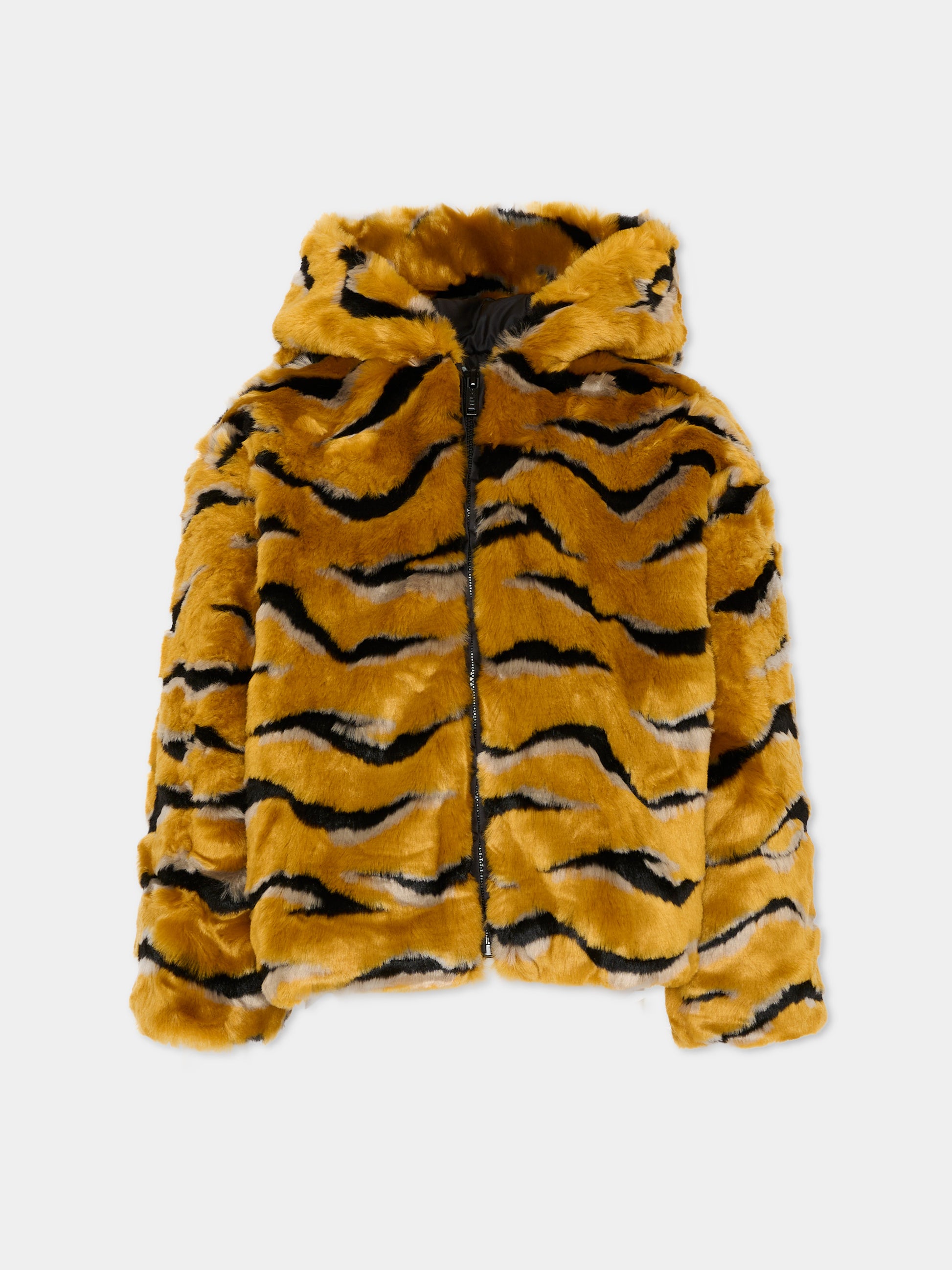Ecopelliccia multicolor per bambini tigrata,Kenzo Kids,K62234 T90