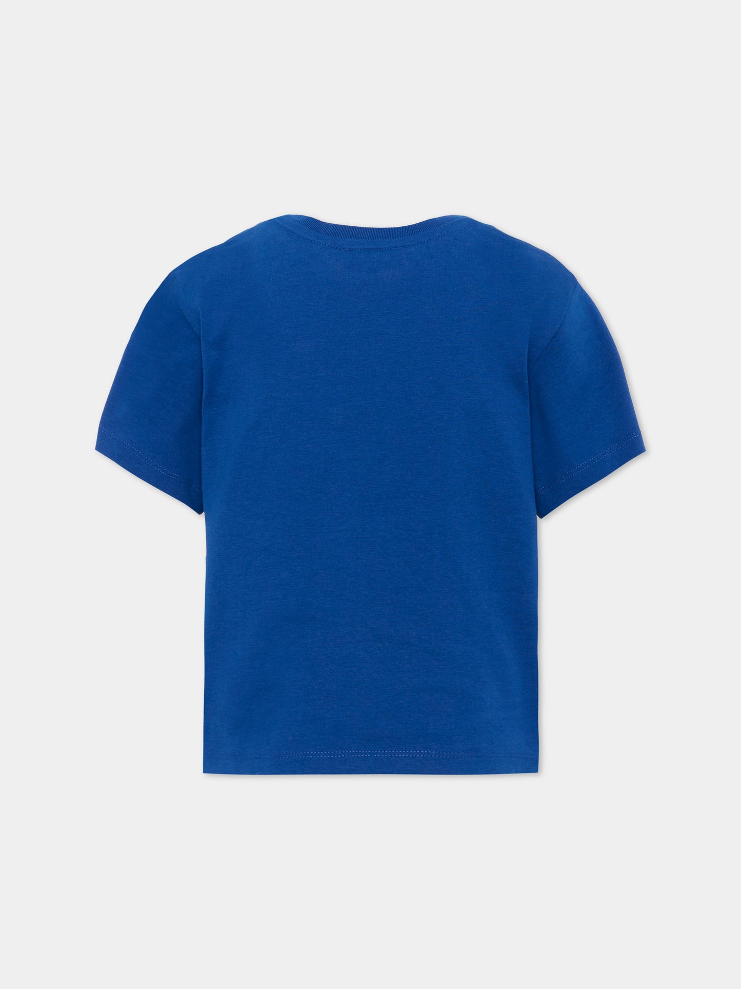 T-shirt blu per bambina con fiori,Marc Jacobs,W60993 841