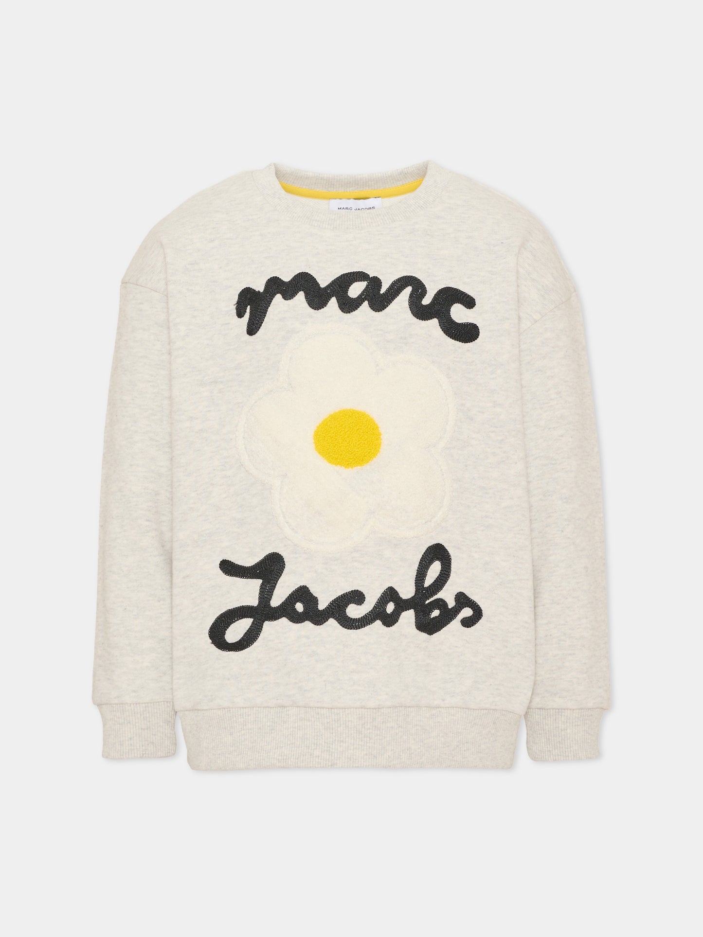 Felpa girocollo grigia per bambina,Marc Jacobs,W61009 A18