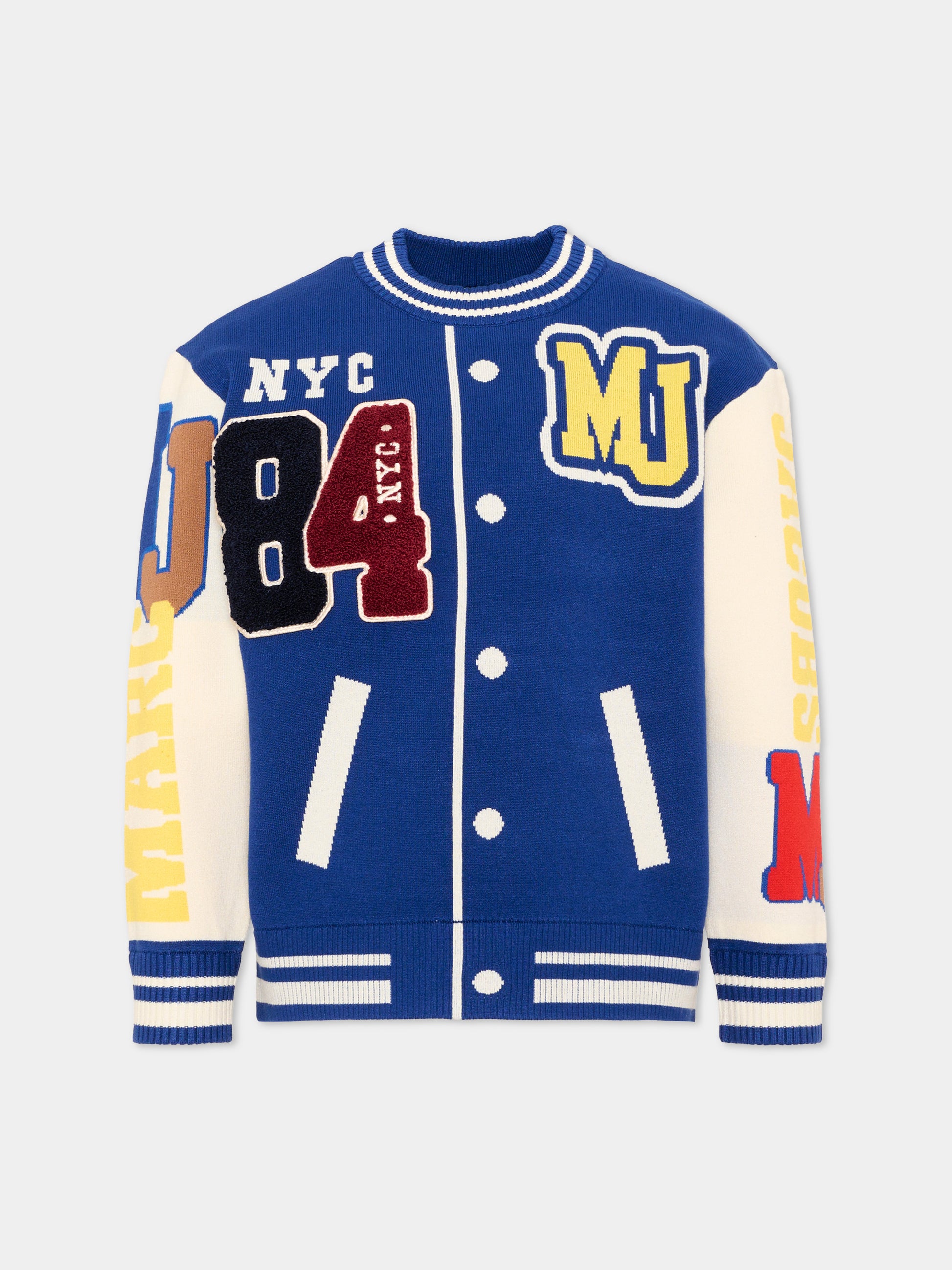 Maglione blu per bambino varsity,Marc Jacobs,W61043 841