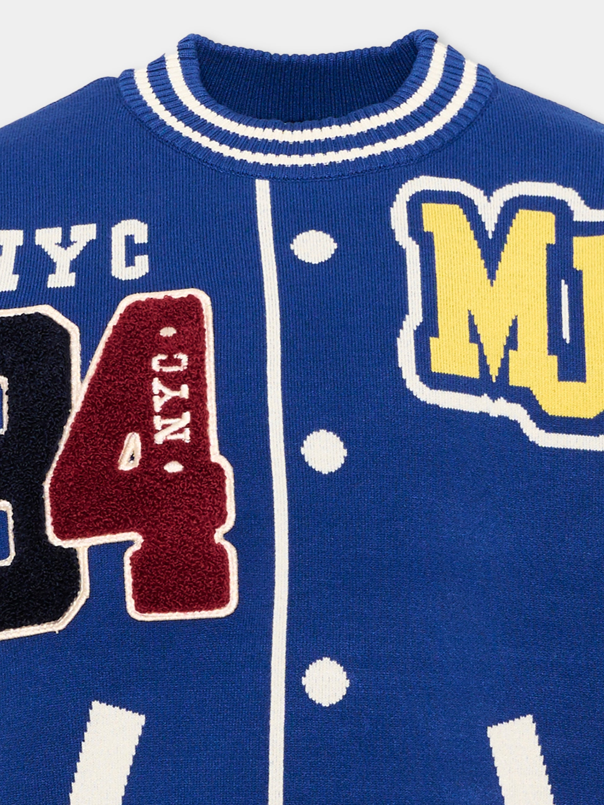 Maglione blu per bambino varsity,Marc Jacobs,W61043 841