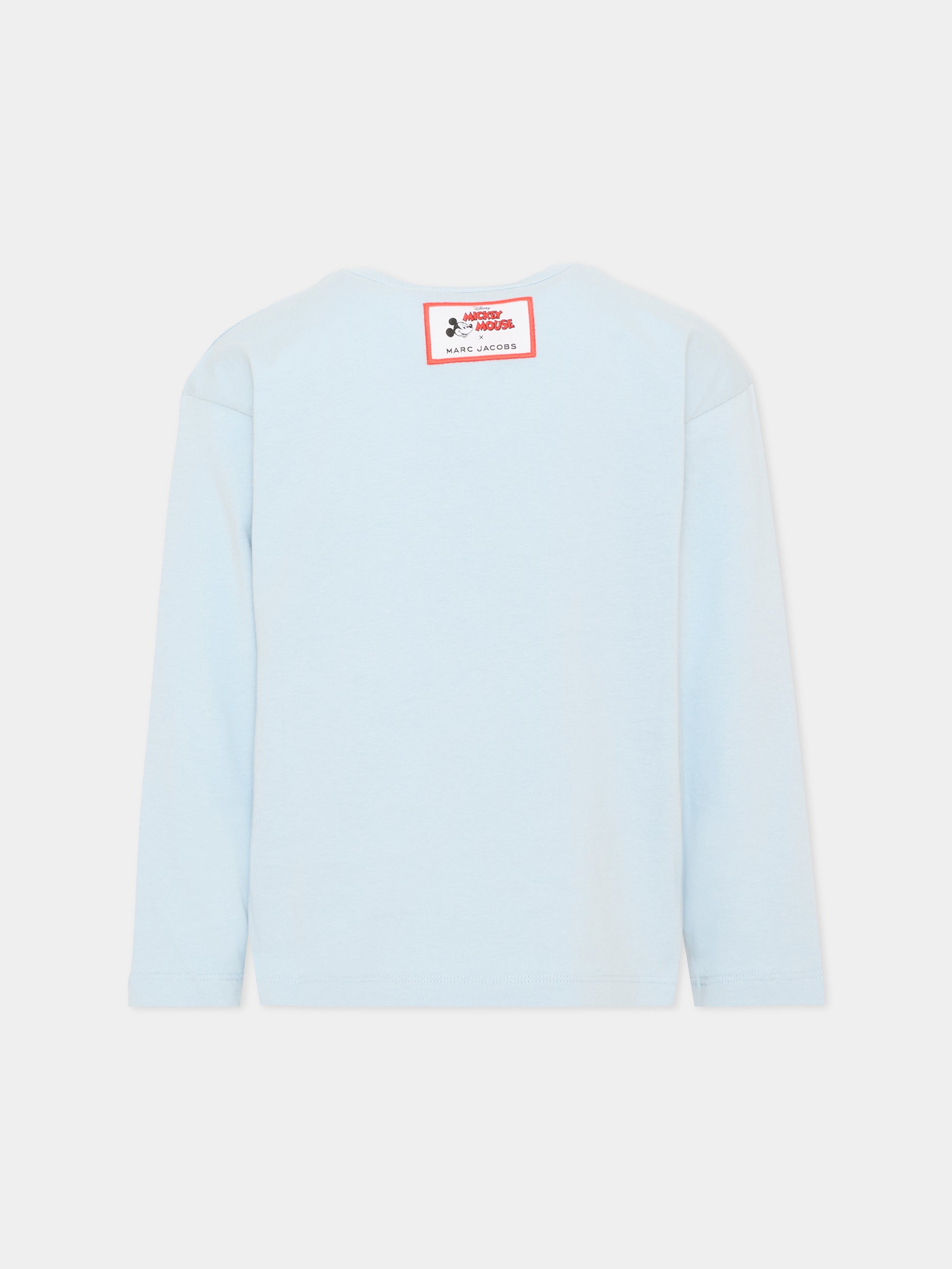 T-shirt a manica lunga azzurra con stampa,Marc Jacobs,W61063 794