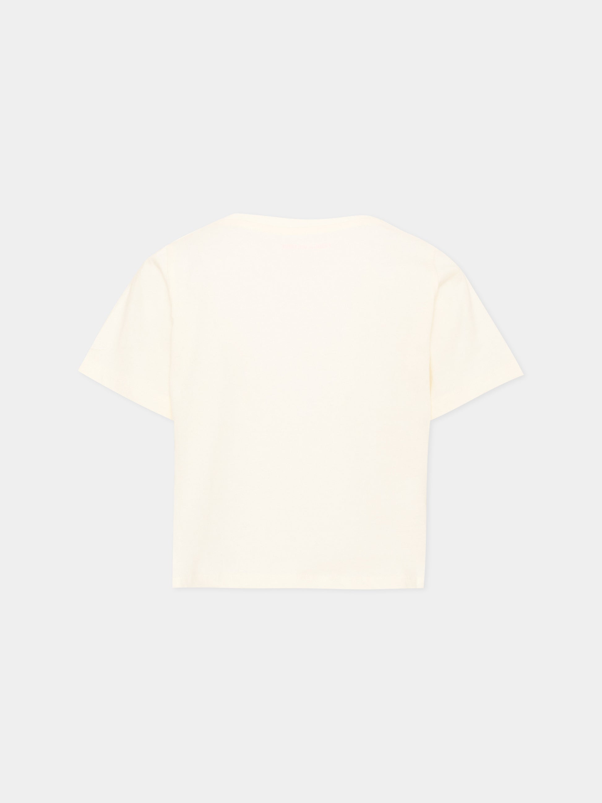 T-shirt avorio per bambina con logo,Zadig & Voltaire Kids,X60793 195