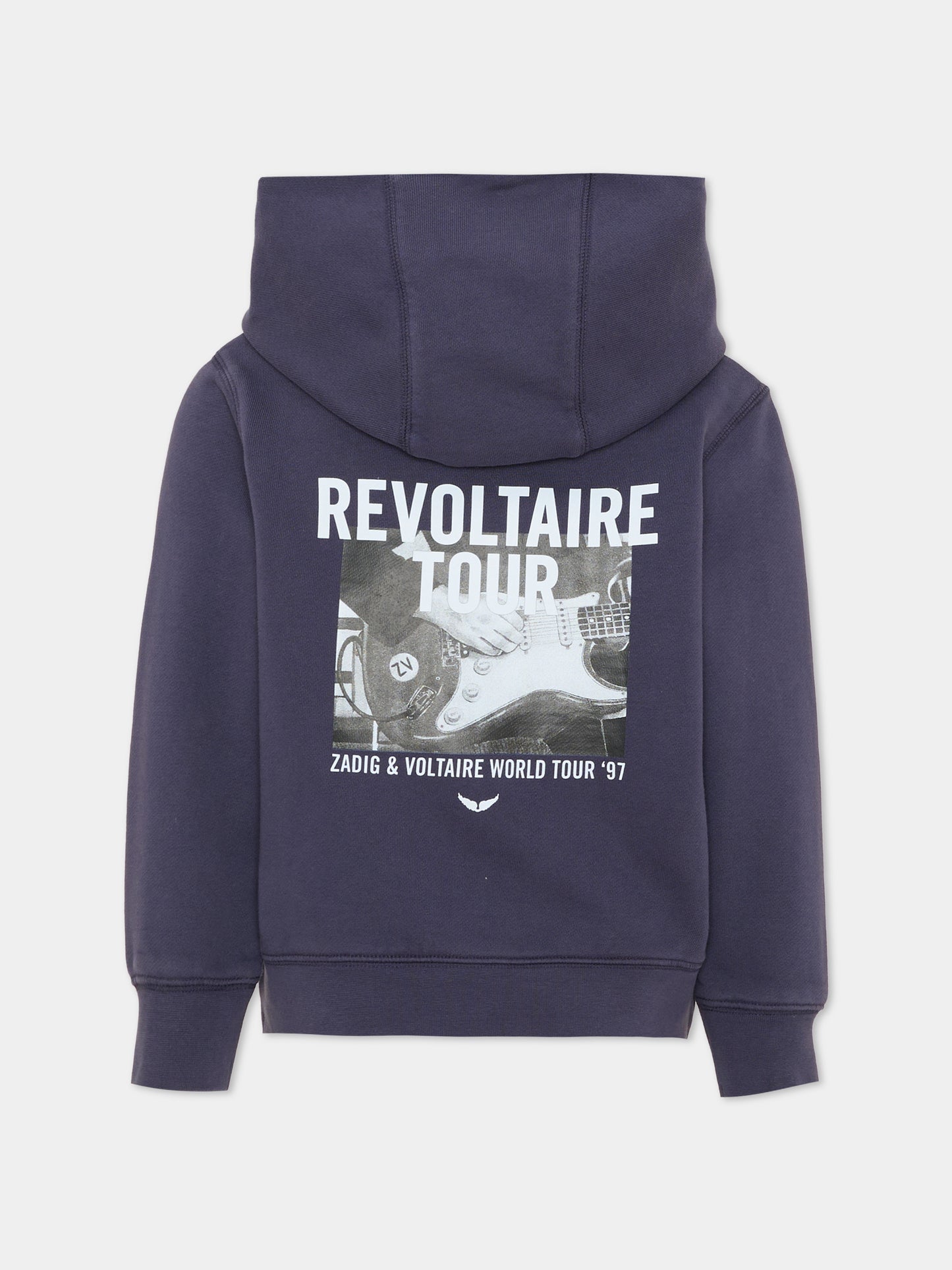 Felpa blu per bambino con logo,Zadig & Voltaire Kids,X60847 849